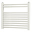 Blyss White Electric Curved Towel warmer (W)550mm x (H)500mm