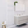 Blyss White Electric Curved Towel warmer (W)600mm x (H)1600mm