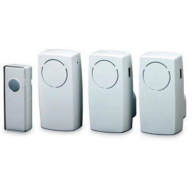 Blyss White Wireless Battery & mains-powered Door chime kit DC554-UKWH