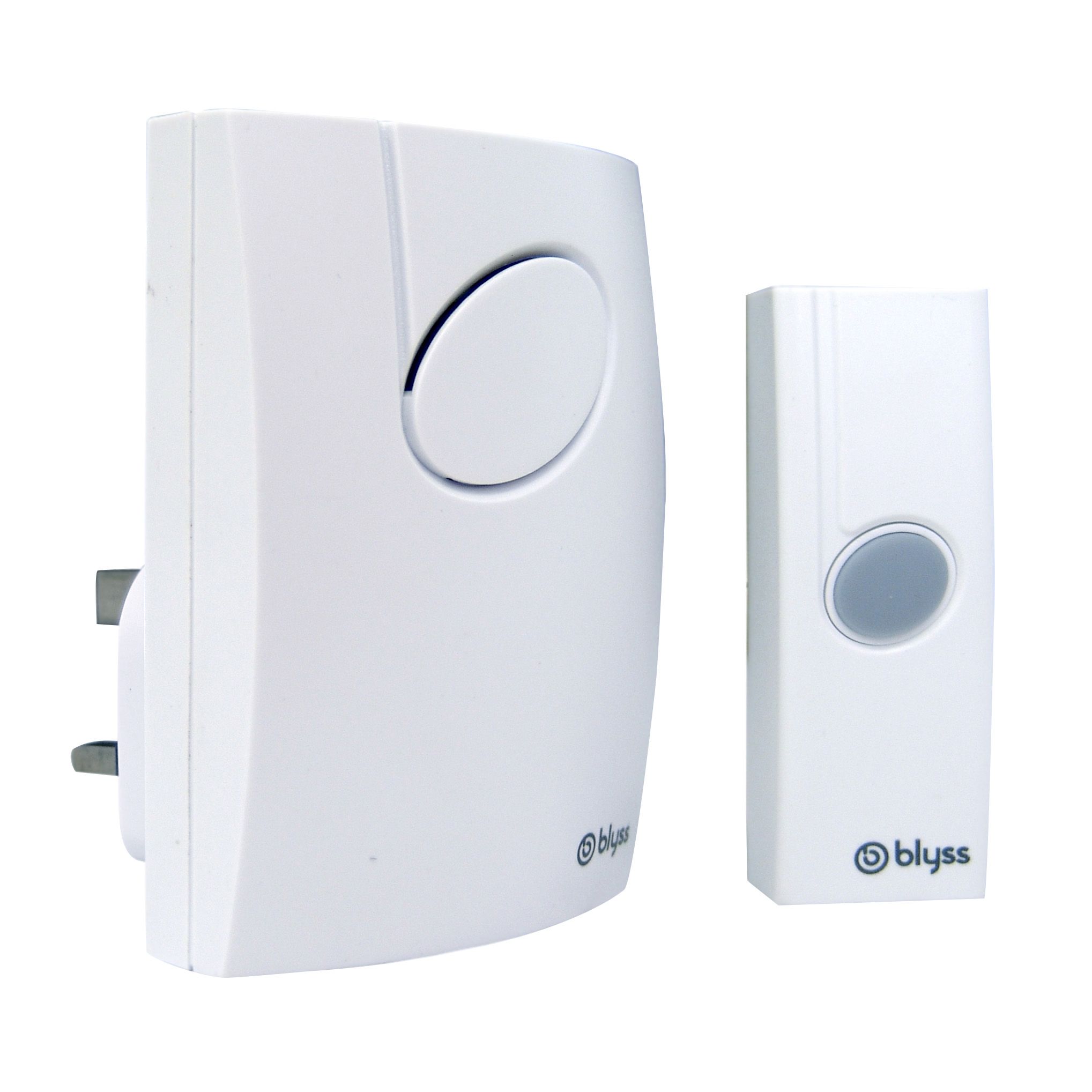 Blyss White Wireless Plug in Door chime kit B805 DIY at B&Q