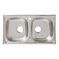 Bohm Inox Stainless steel 2 Bowl Sink 435mm x 780mm