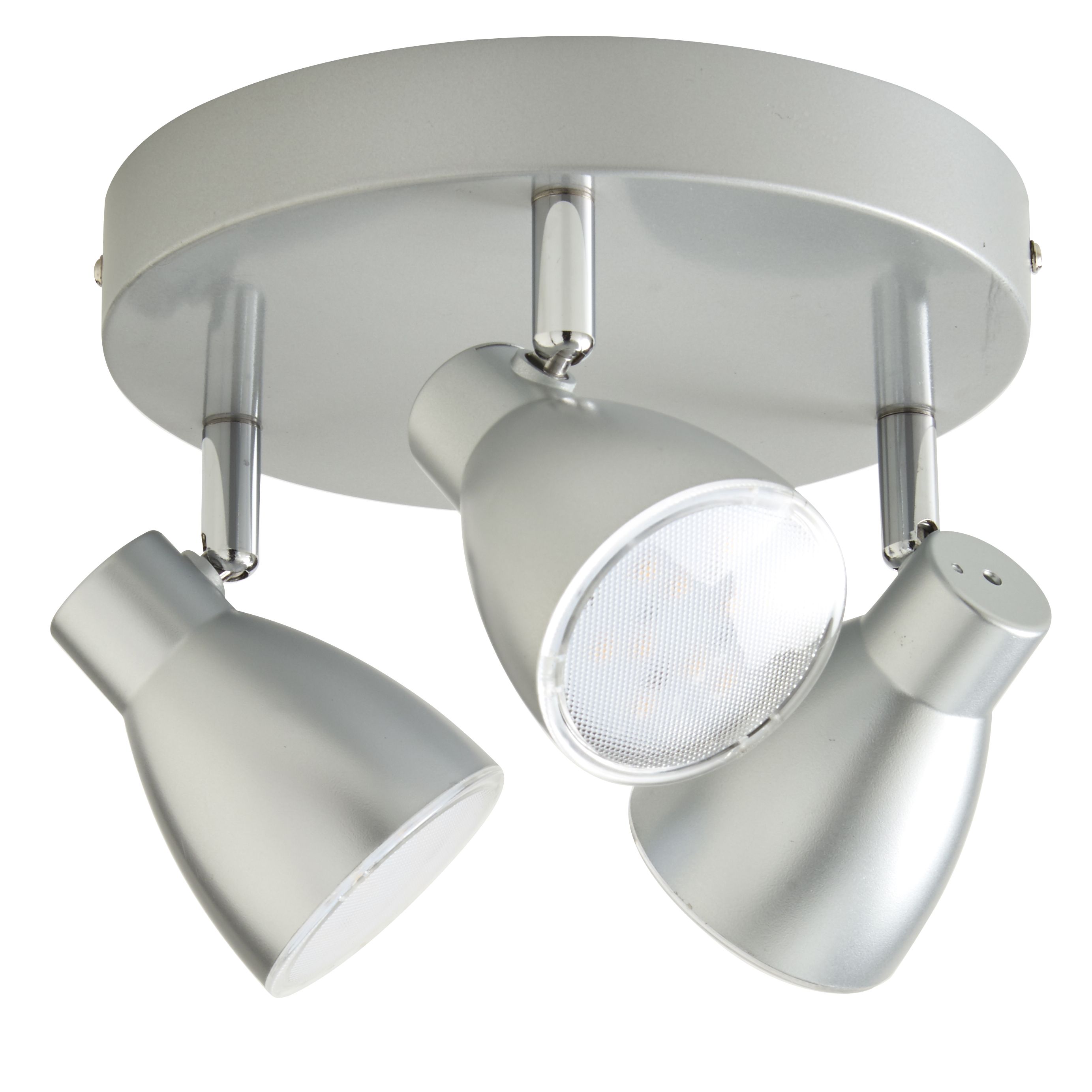 Bomos Silver effect 3 Light Spotlight