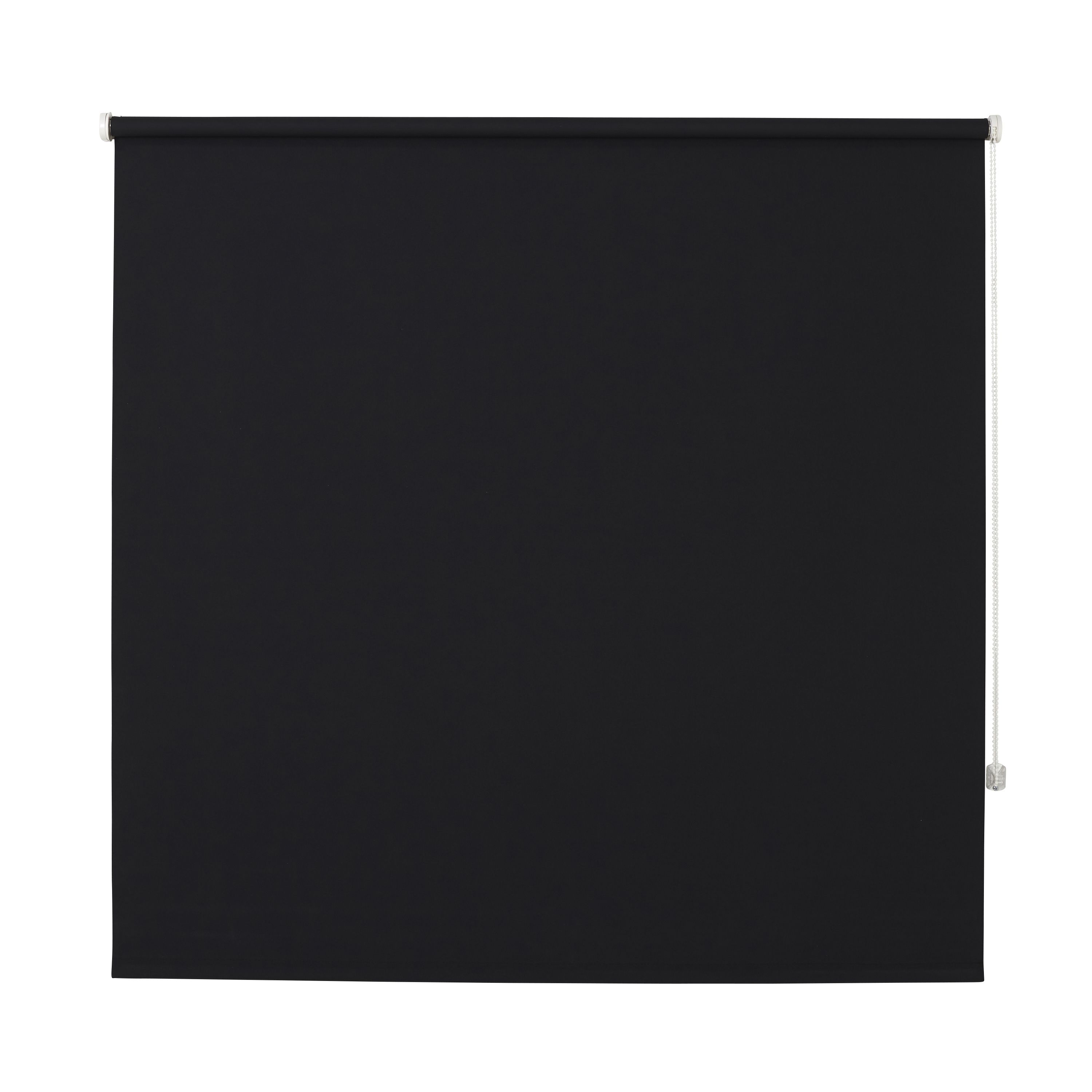 Boreas Corded Black Plain Blackout Roller Blind (W)120cm (L)180cm