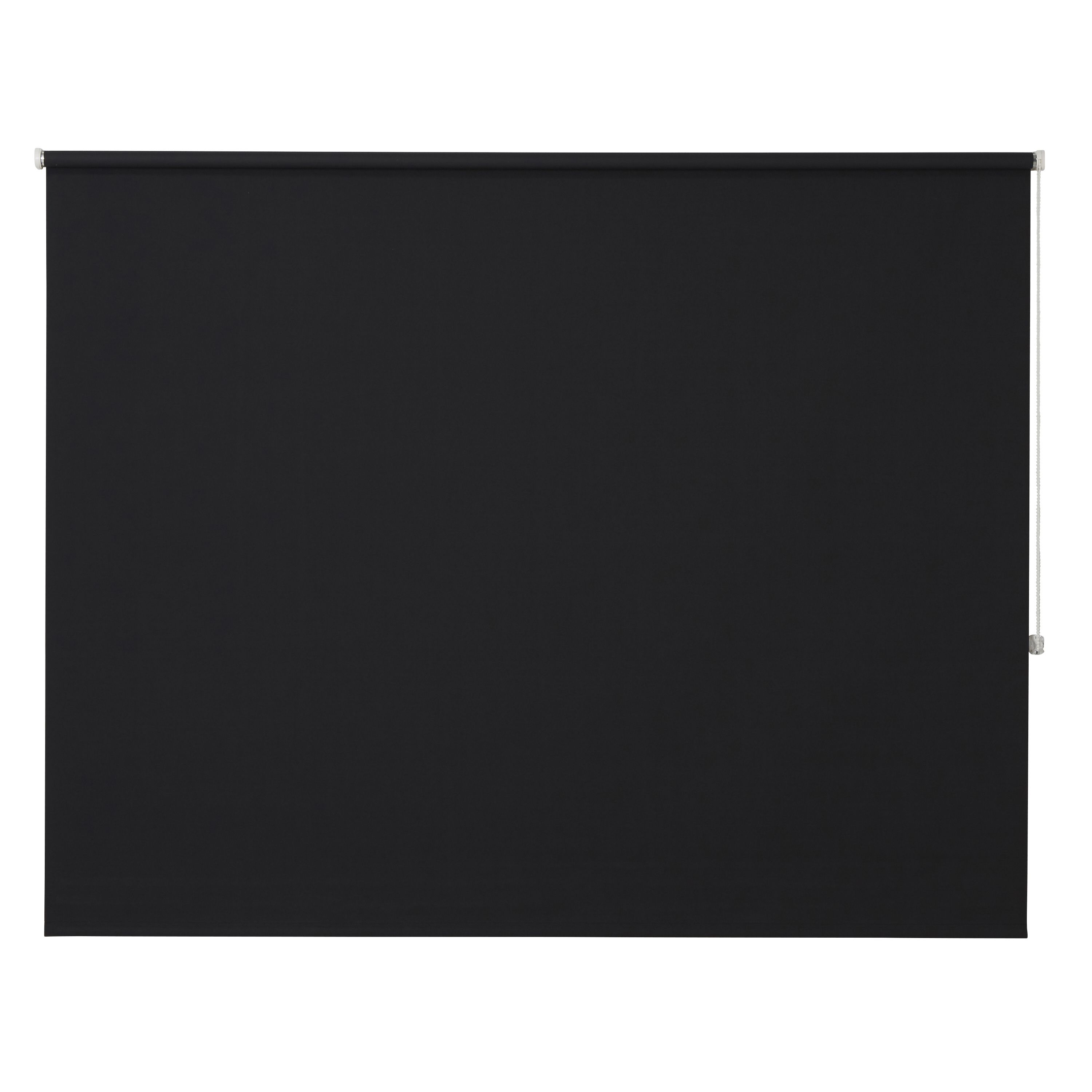 Boreas Black Plain Blackout Roller Blind (W)180cm (L)180cm