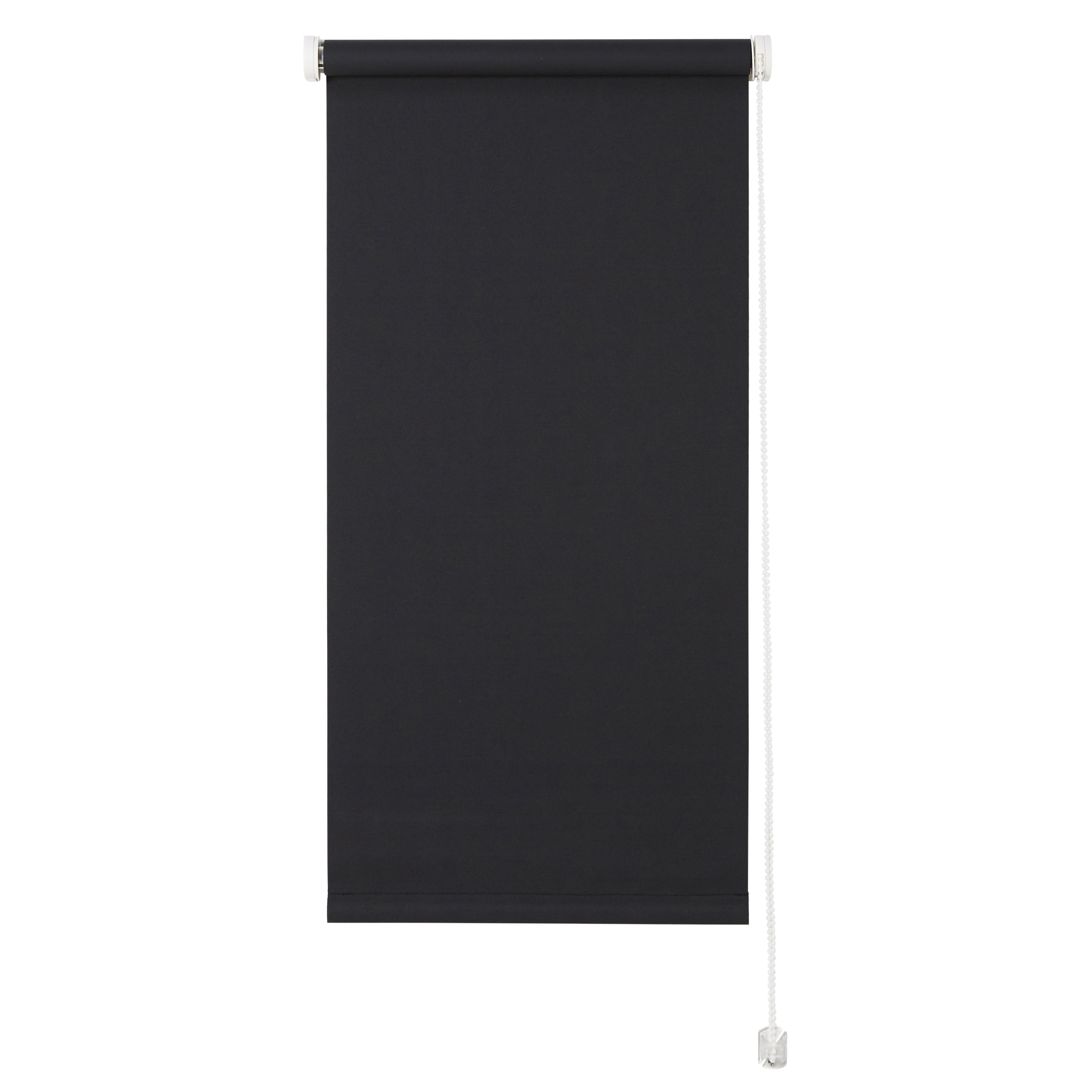 Boreas Corded Black Plain Blackout Roller Blind (W)60cm (L)180cm