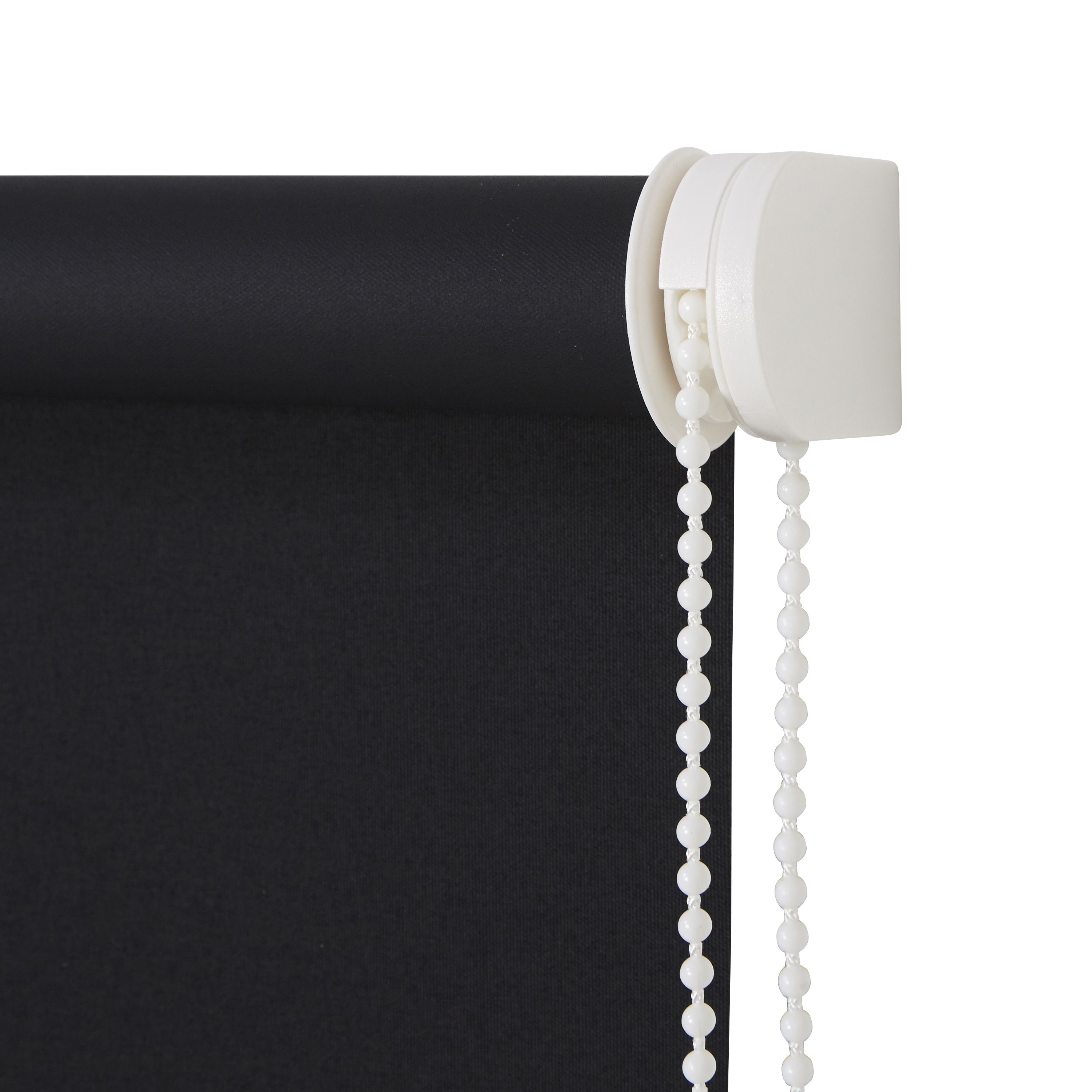 Boreas Corded Black Plain Blackout Roller Blind (W)90cm (L)180cm - 3