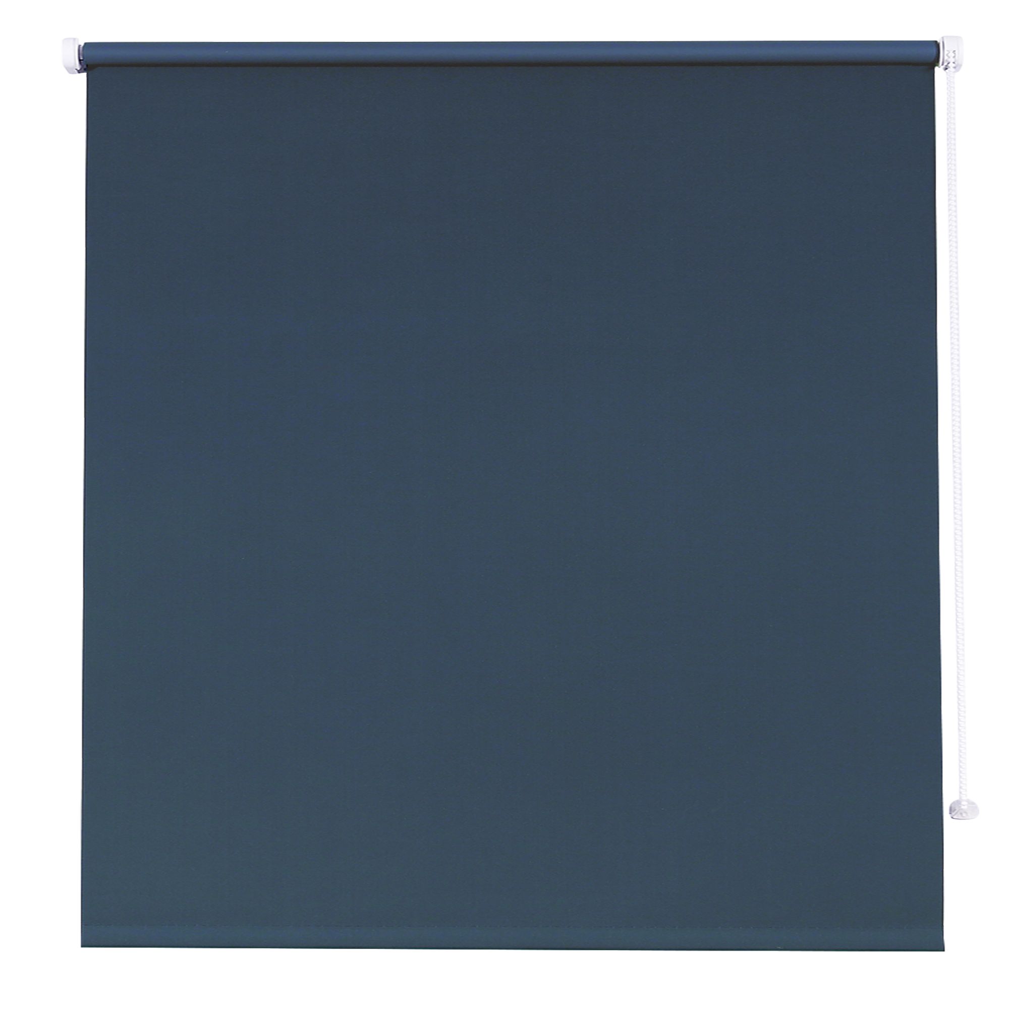 Boreas Corded Dark blue Plain Blackout Roller Blind (W)120cm (L)180cm