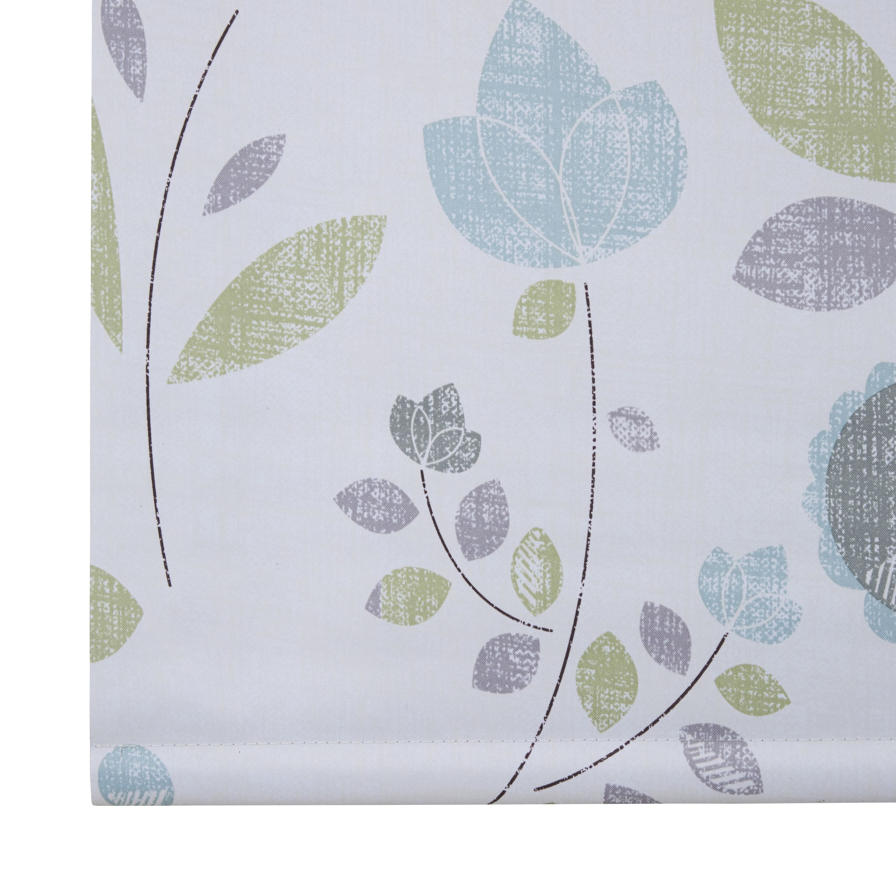 Boreas Corded Green & White Floral Blackout Roller Blind (W)120cm (L ...