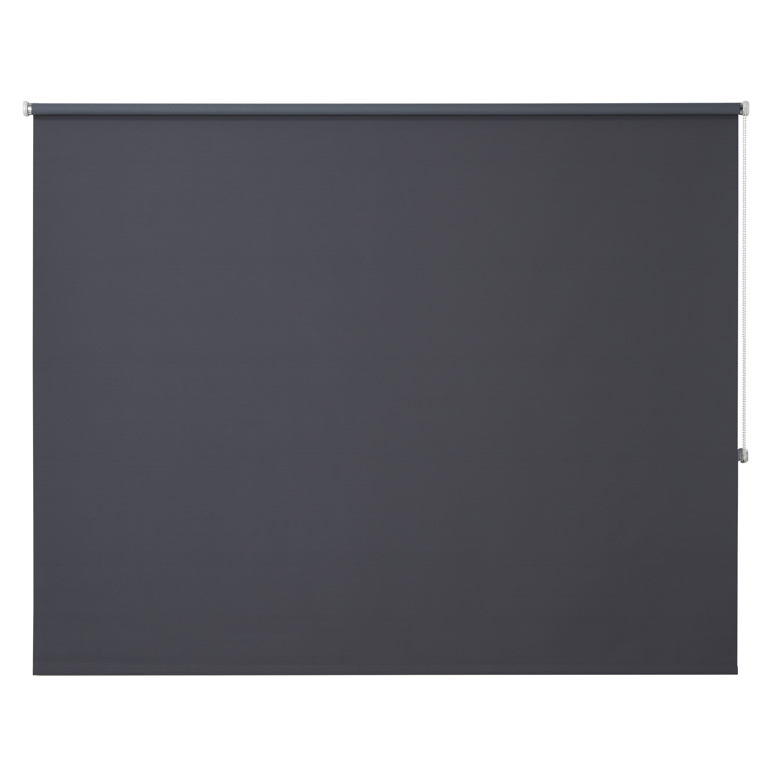 Boreas Corded Grey Plain Blackout Roller Blind (W)180cm (L)180cm
