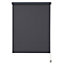 Boreas Corded Grey Plain Blackout Roller Blind (W)60cm (L)180cm