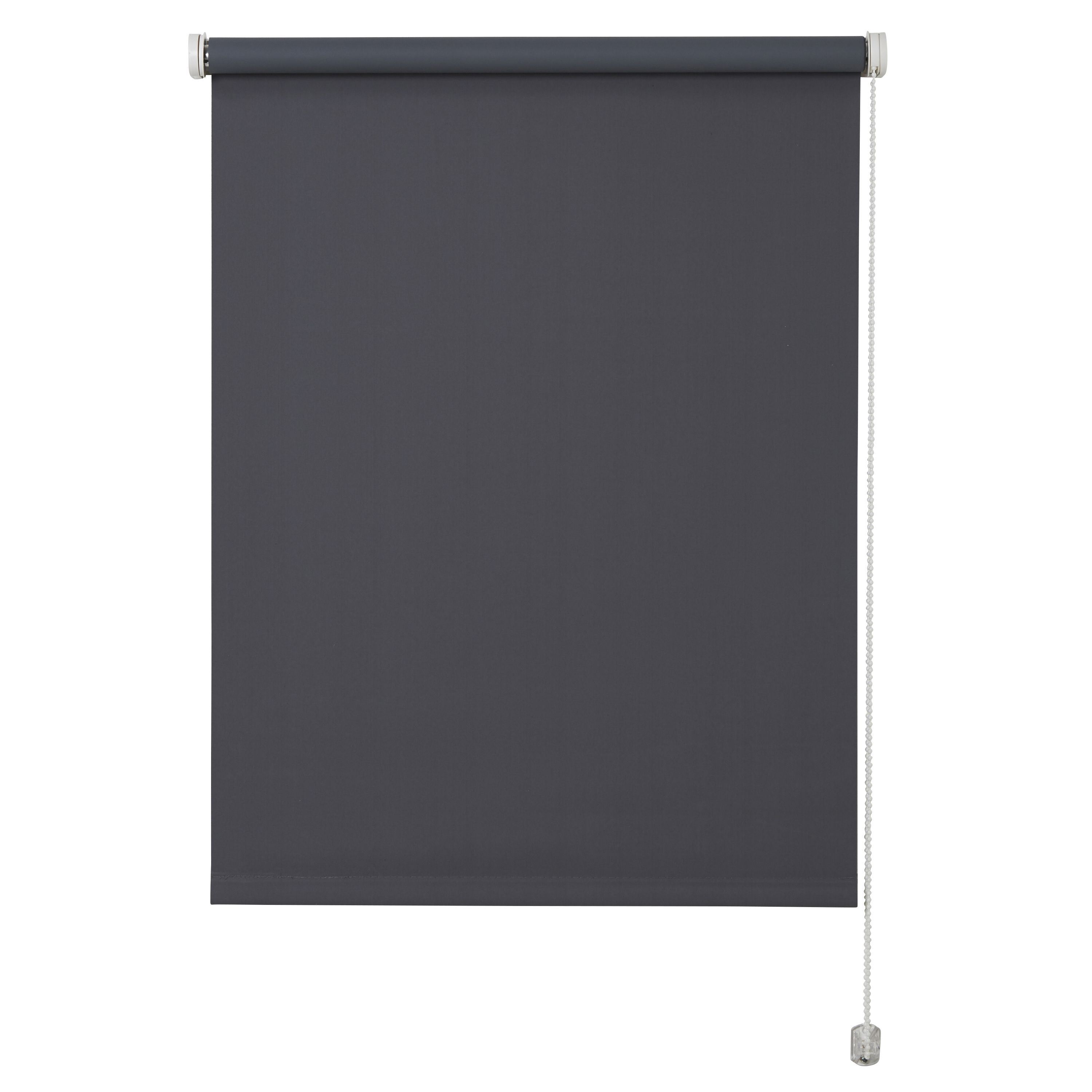Boreas Corded Grey Plain Blackout Roller Blind (W)60cm (L)180cm