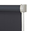 Boreas Corded Grey Plain Blackout Roller Blind (W)90cm (L)180cm