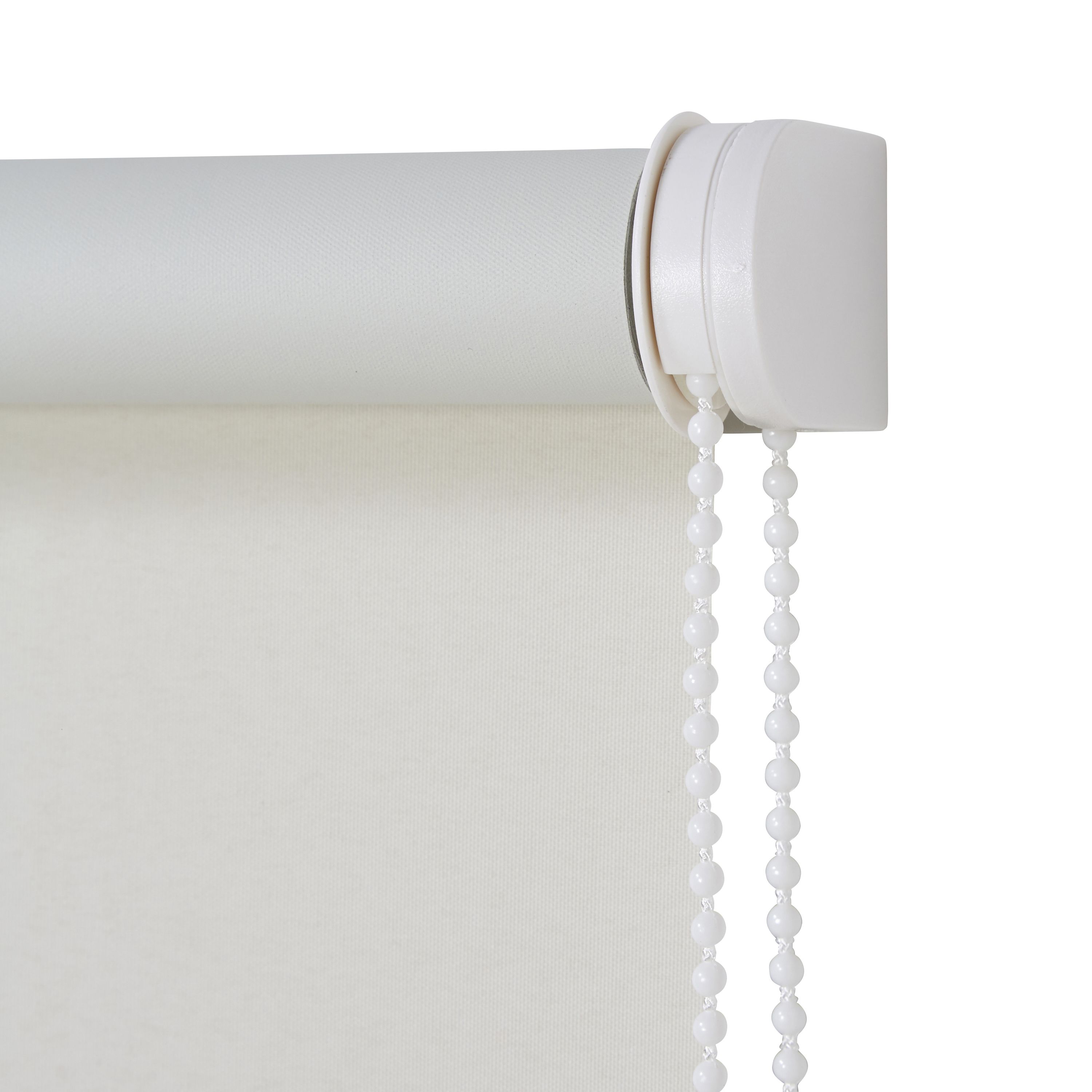 Boreas Corded Ivory Plain Blackout Roller Blind (W)90cm (L)180cm
