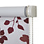 Boreas Corded Ivory & red Foliage Blackout Roller Blind (W)120cm (L)195cm