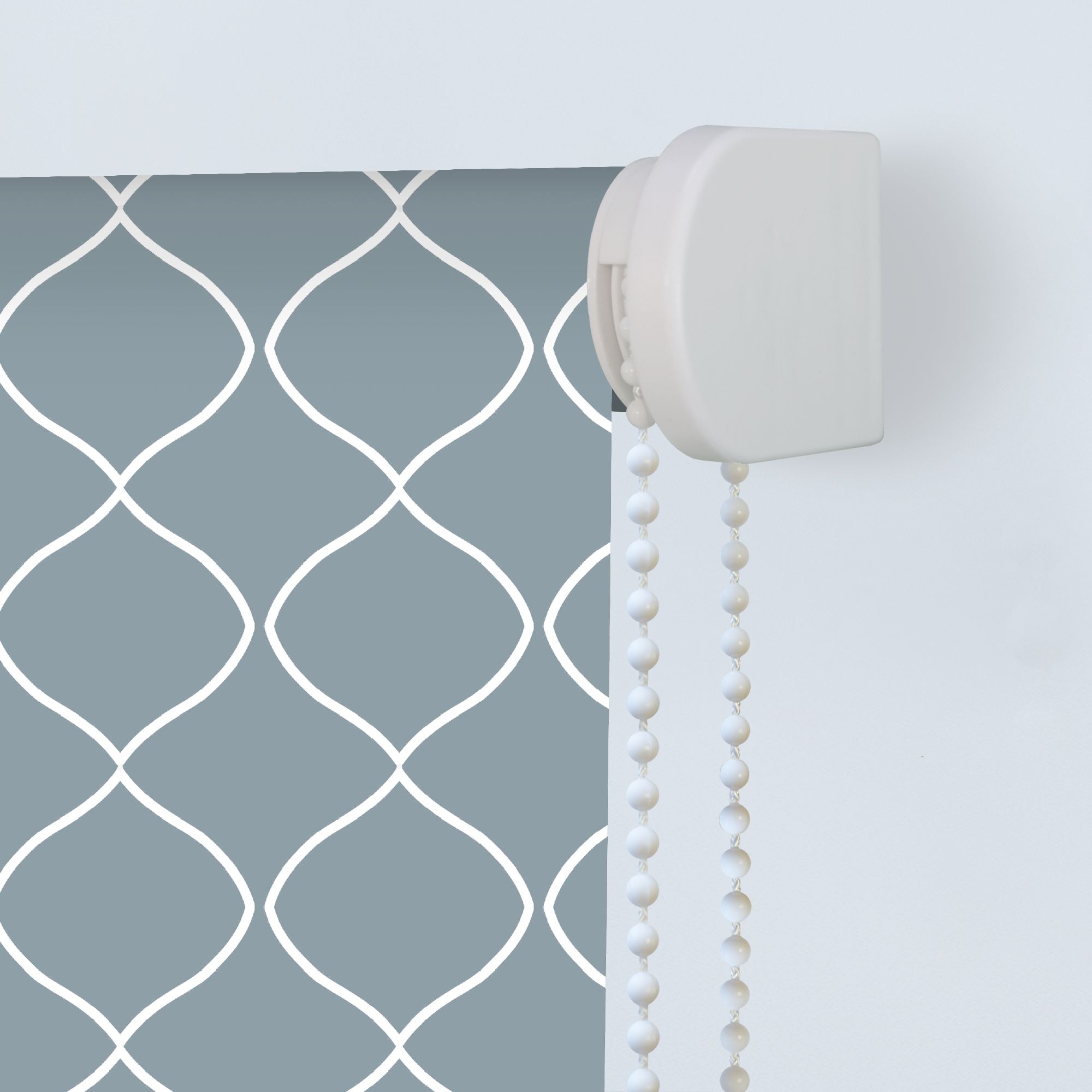 Boreas Corded Light blue Diamond Blackout Roller Blind (W)90cm (L)180cm - 4