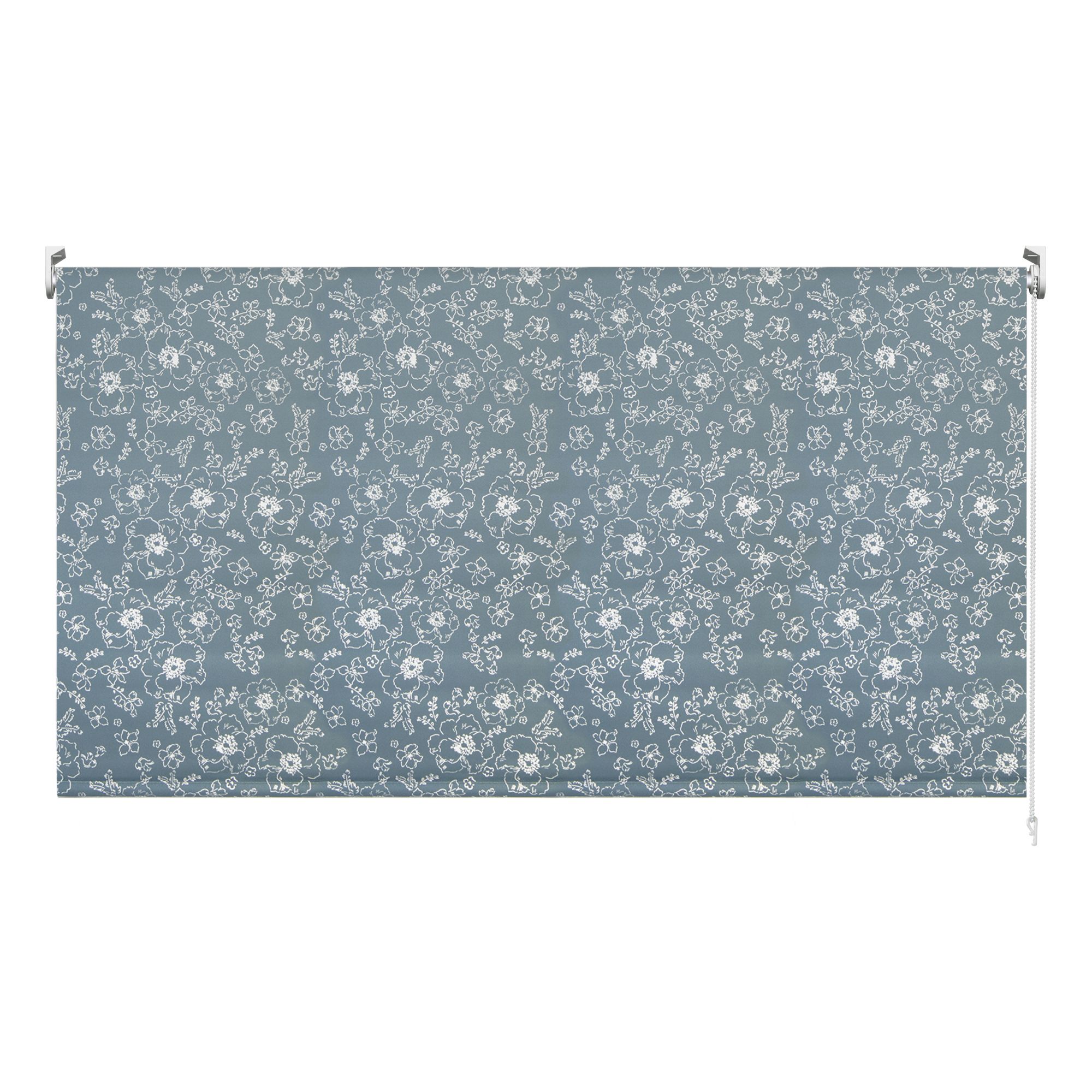 Boreas Corded Light blue Floral Blackout Roller Blind (W)160cm (L)180cm - 3