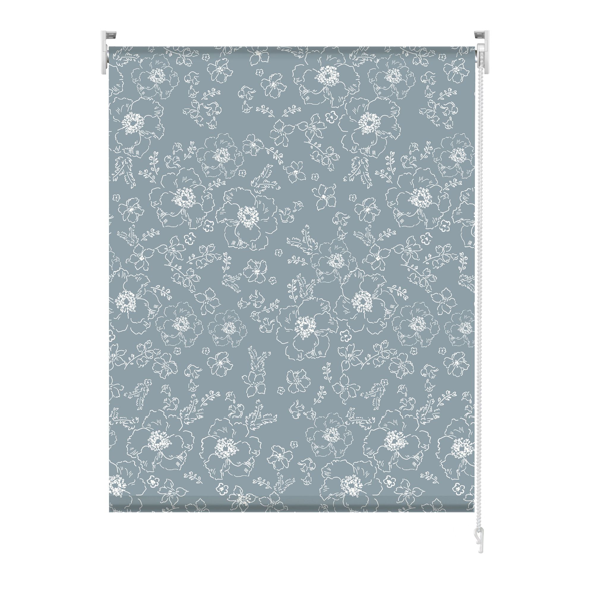 Boreas Corded Light blue Floral Blackout Roller Blind (W)90cm (L)180cm - 3