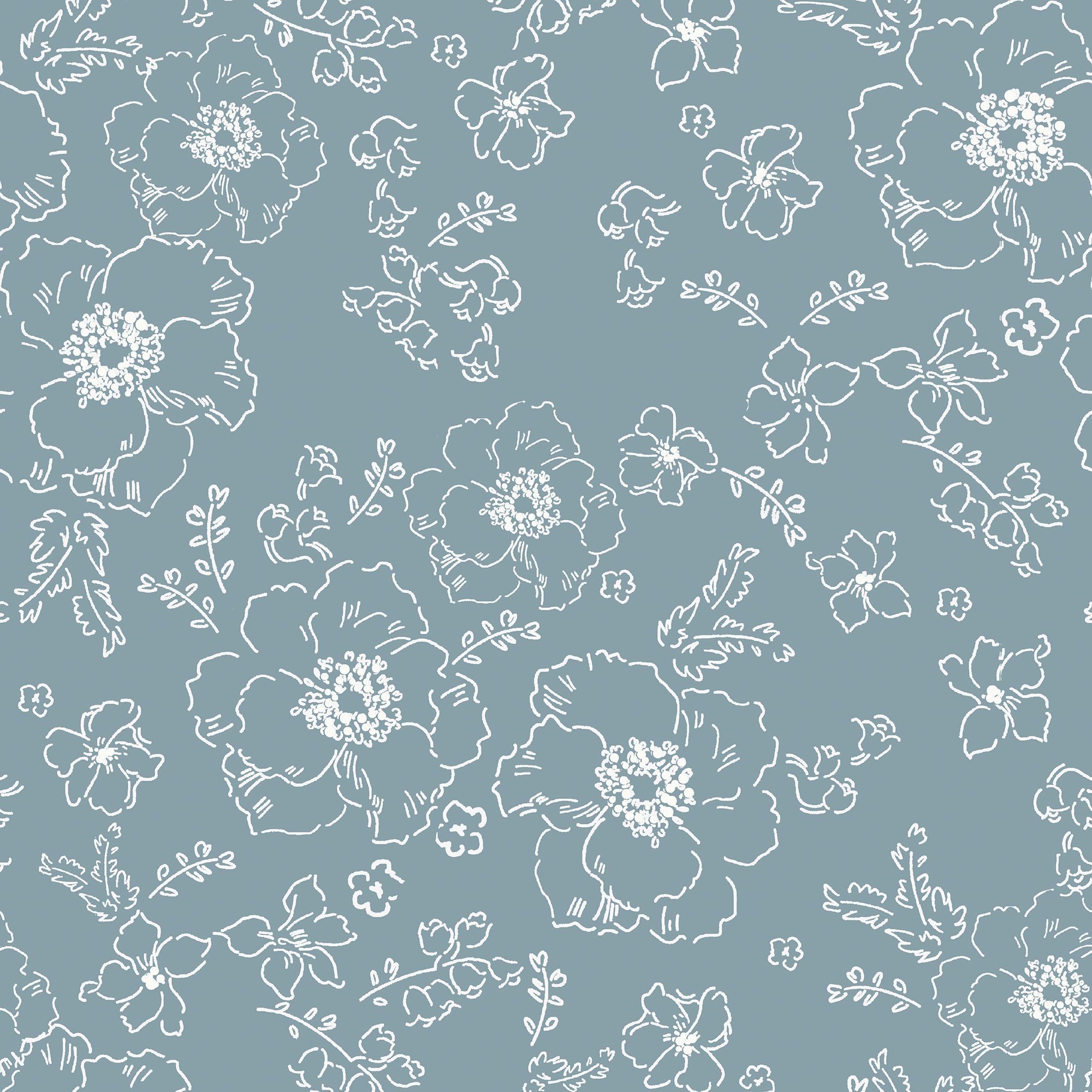 Boreas Corded Light blue Floral Blackout Roller Blind (W)90cm (L)180cm - 5