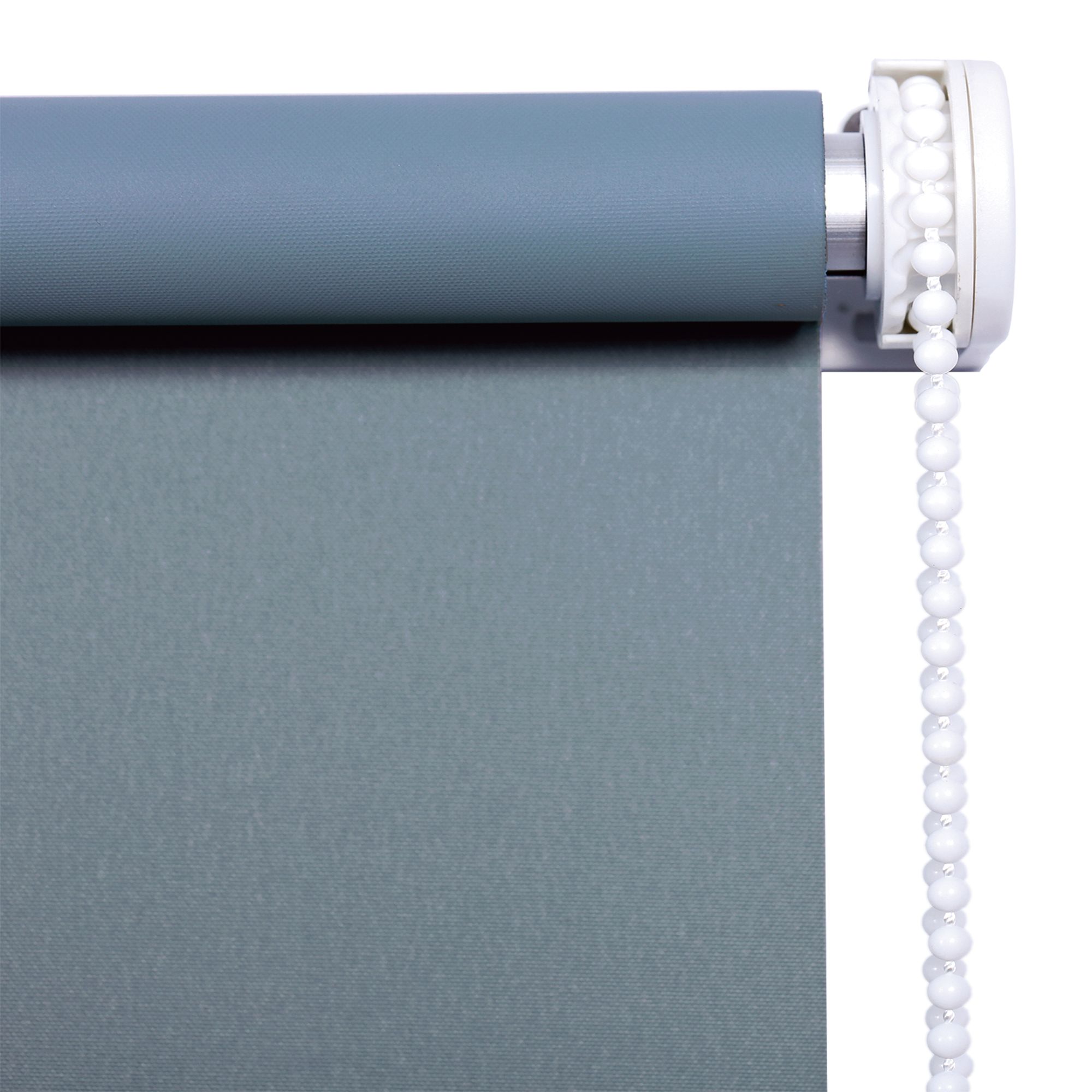 Boreas Corded Light blue Plain Blackout Roller Blind (W)90cm (L)180cm