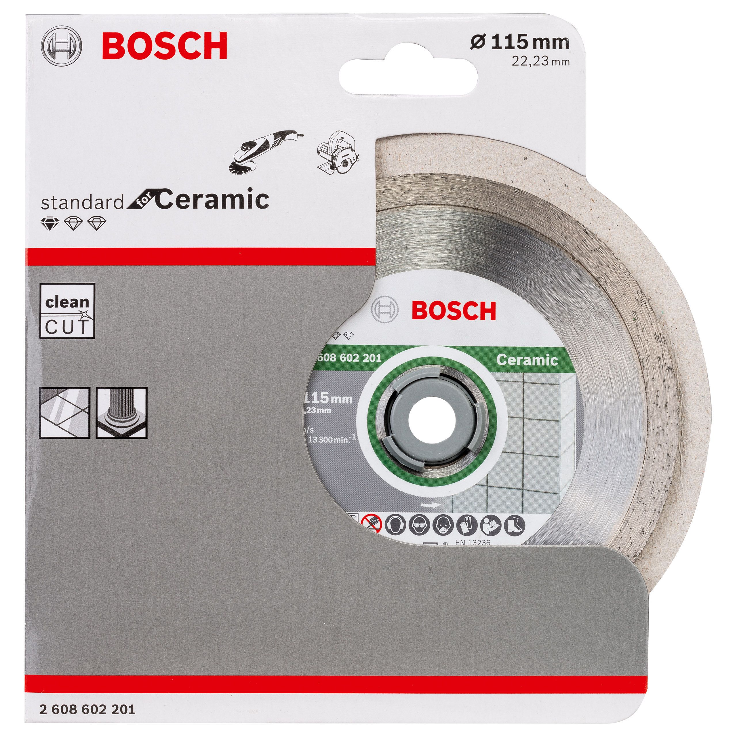 Disque à Meuler Bosch X551 115mm - Alésage 22,23mm, Abrasif Costaud