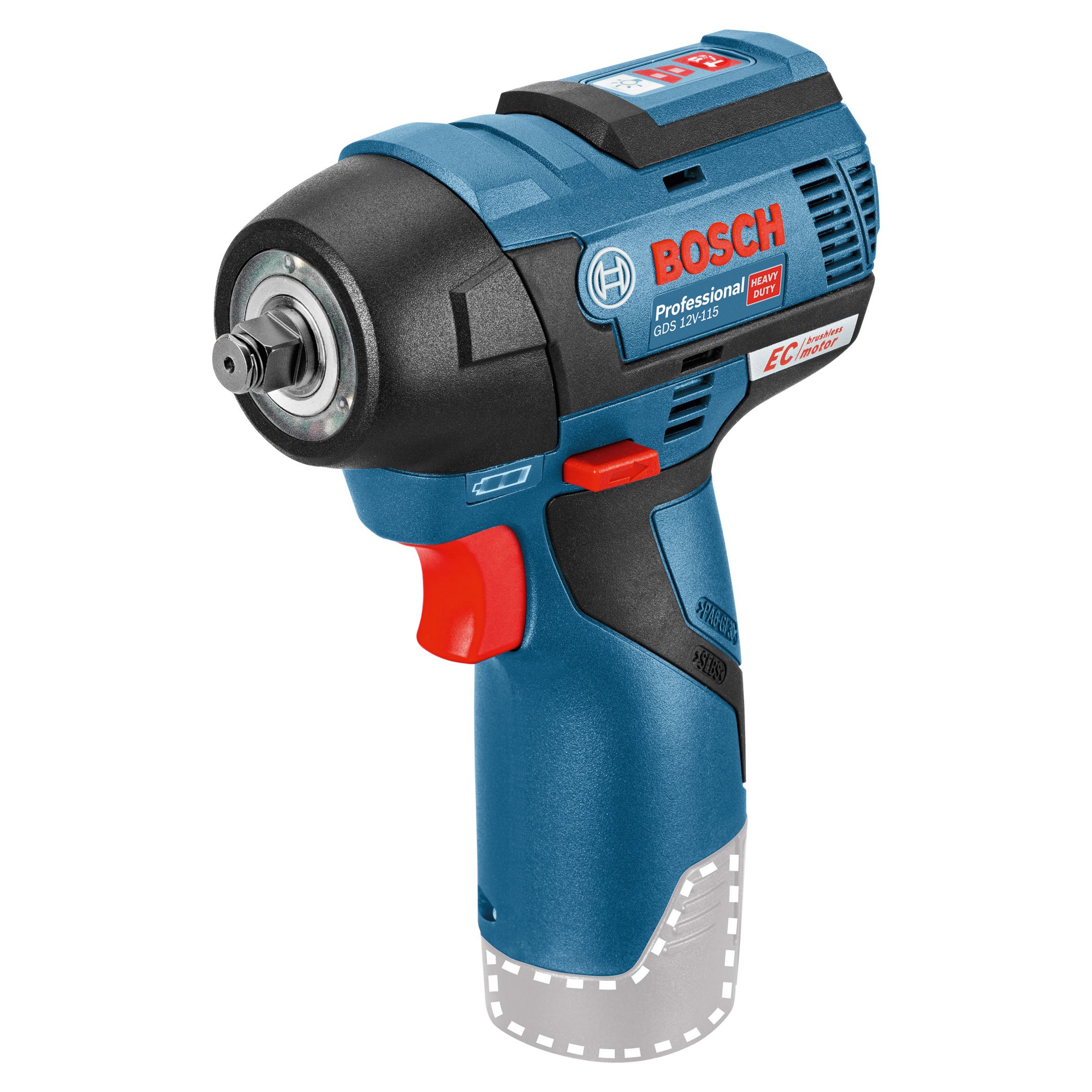 Bosch 12V Coolpack Corded Impact wrench Bare Tool GDS 12V 115 DIY at B Q