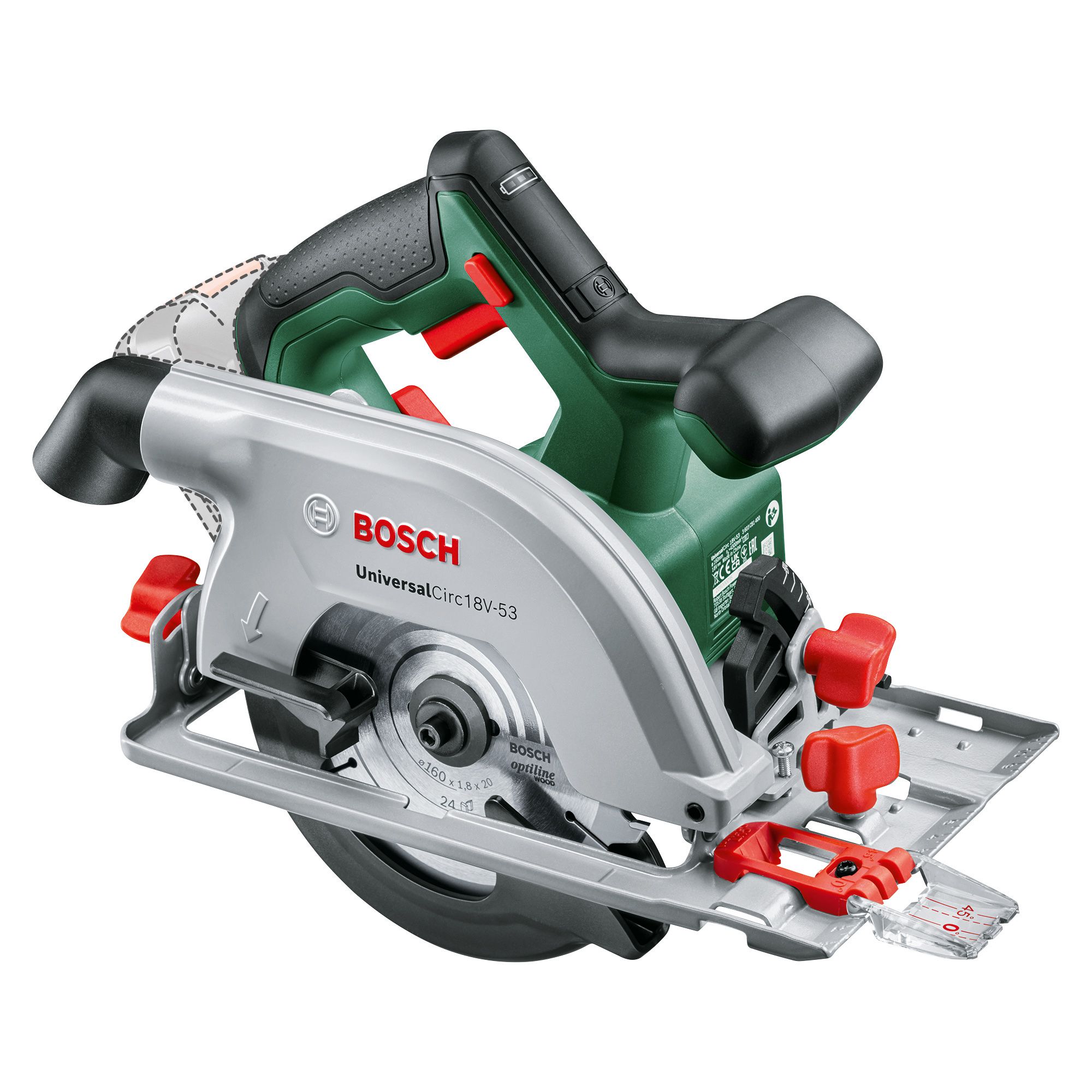 Bosch 160mm Cordless Circular saw Bare Tool UniversalCirc 18V 53 DIY at B Q