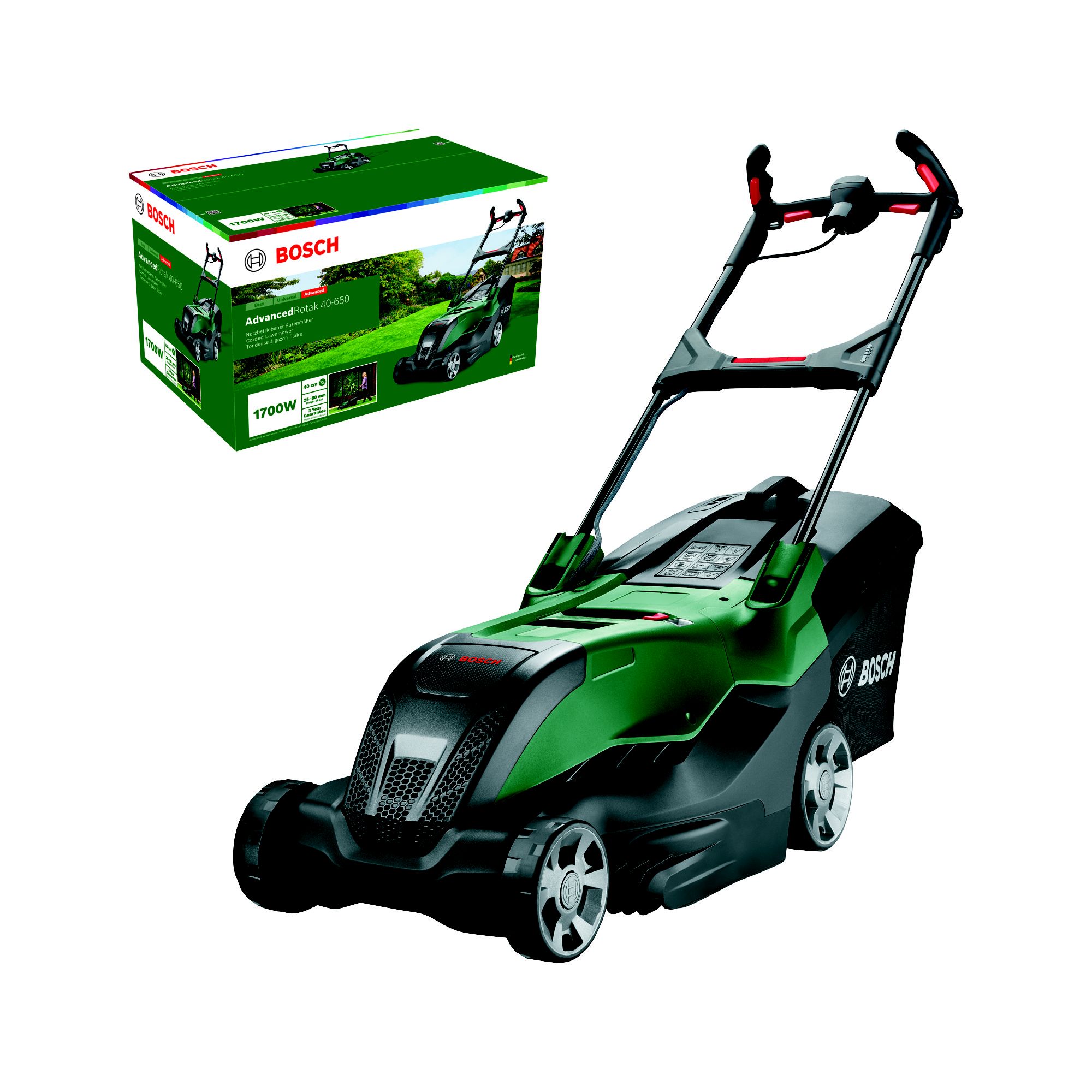 1700W Corded Rotary Lawnmower AdvancedRotak 40 650
