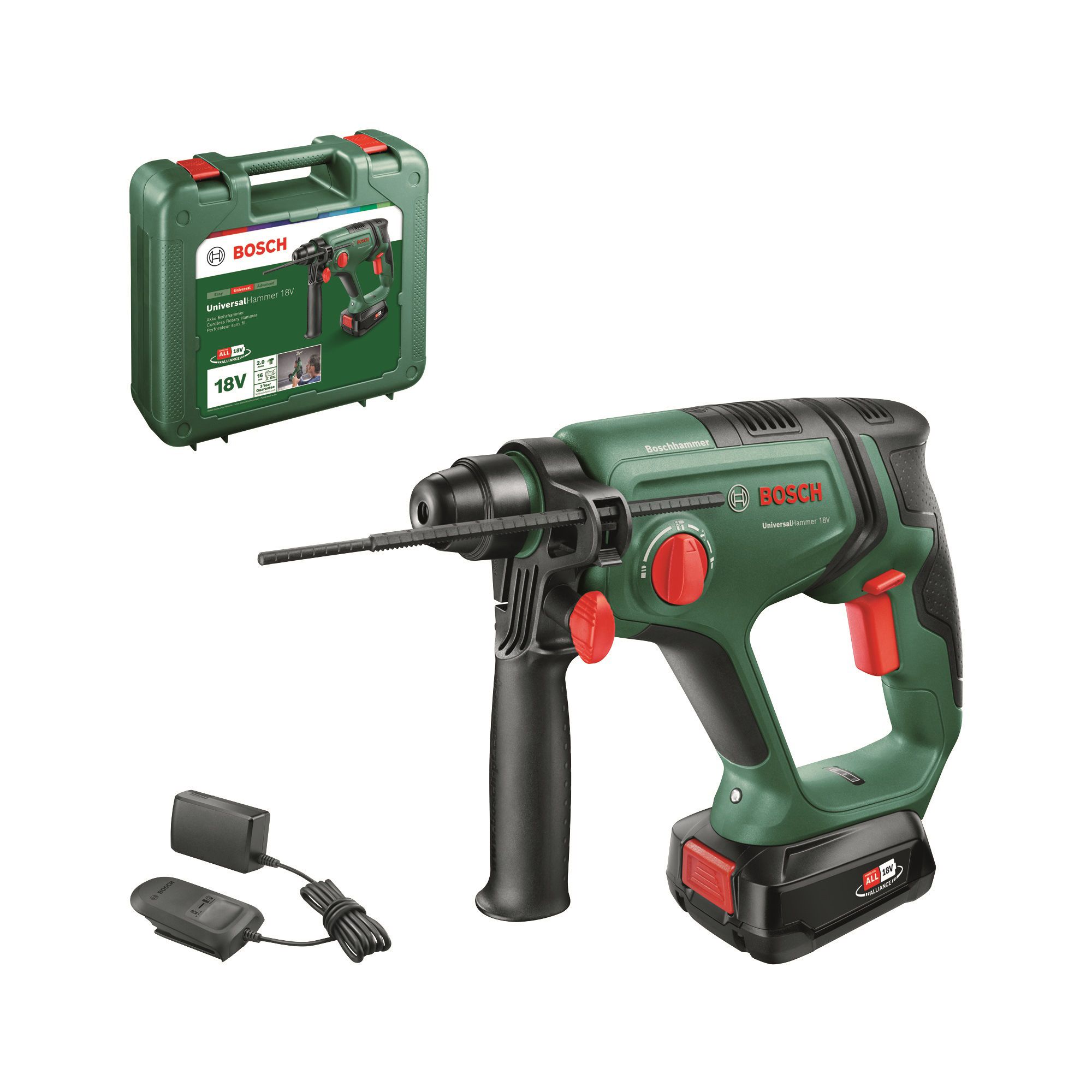 Bosch Professional GBH 18V-21 18V System Cordless Hammer Drill (Max. Impact  Energy 2 J, Batteries and Charger Not Included)