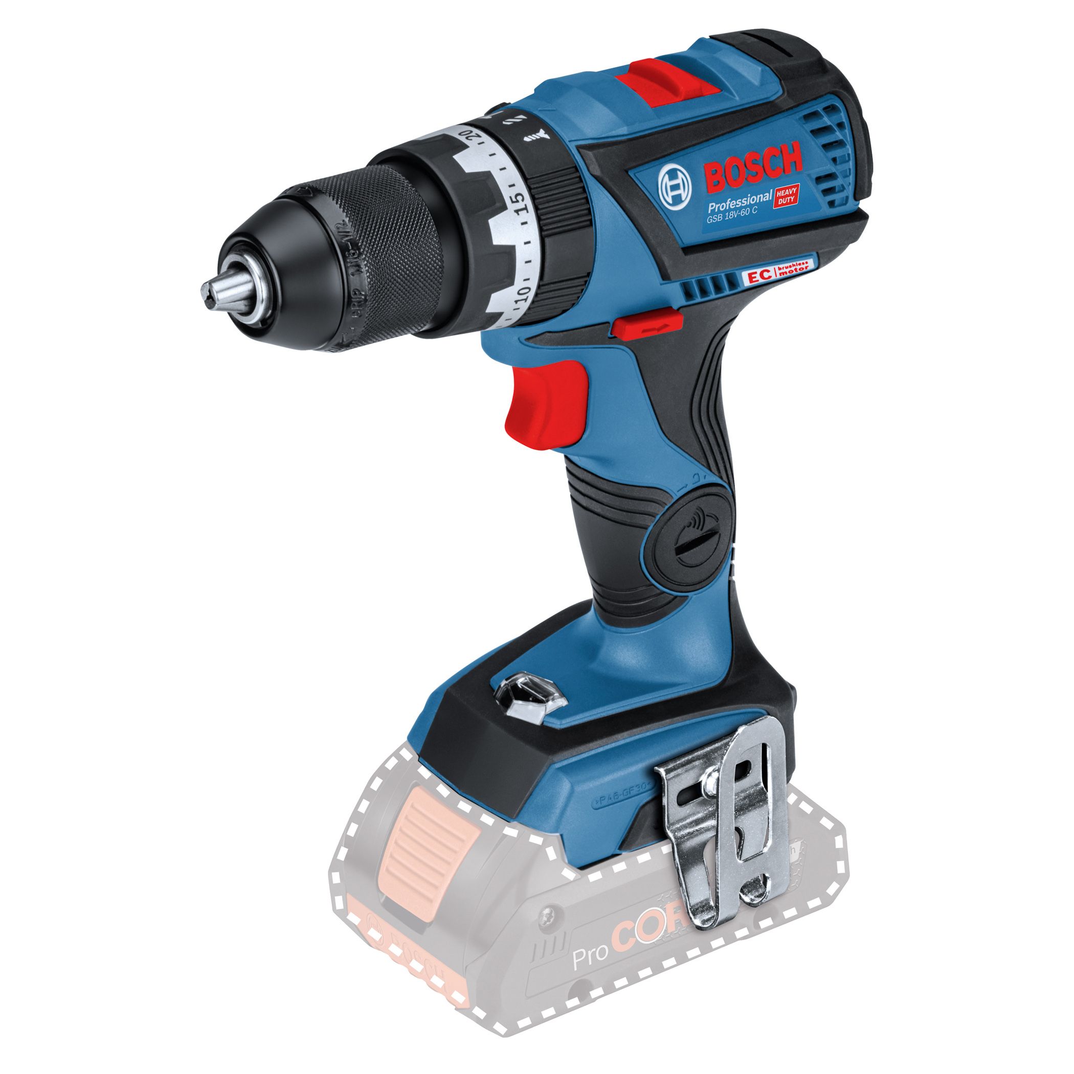 Bosch 18V Coolpack Cordless Combi drill (Bare Tool) - GSB 18V 60C