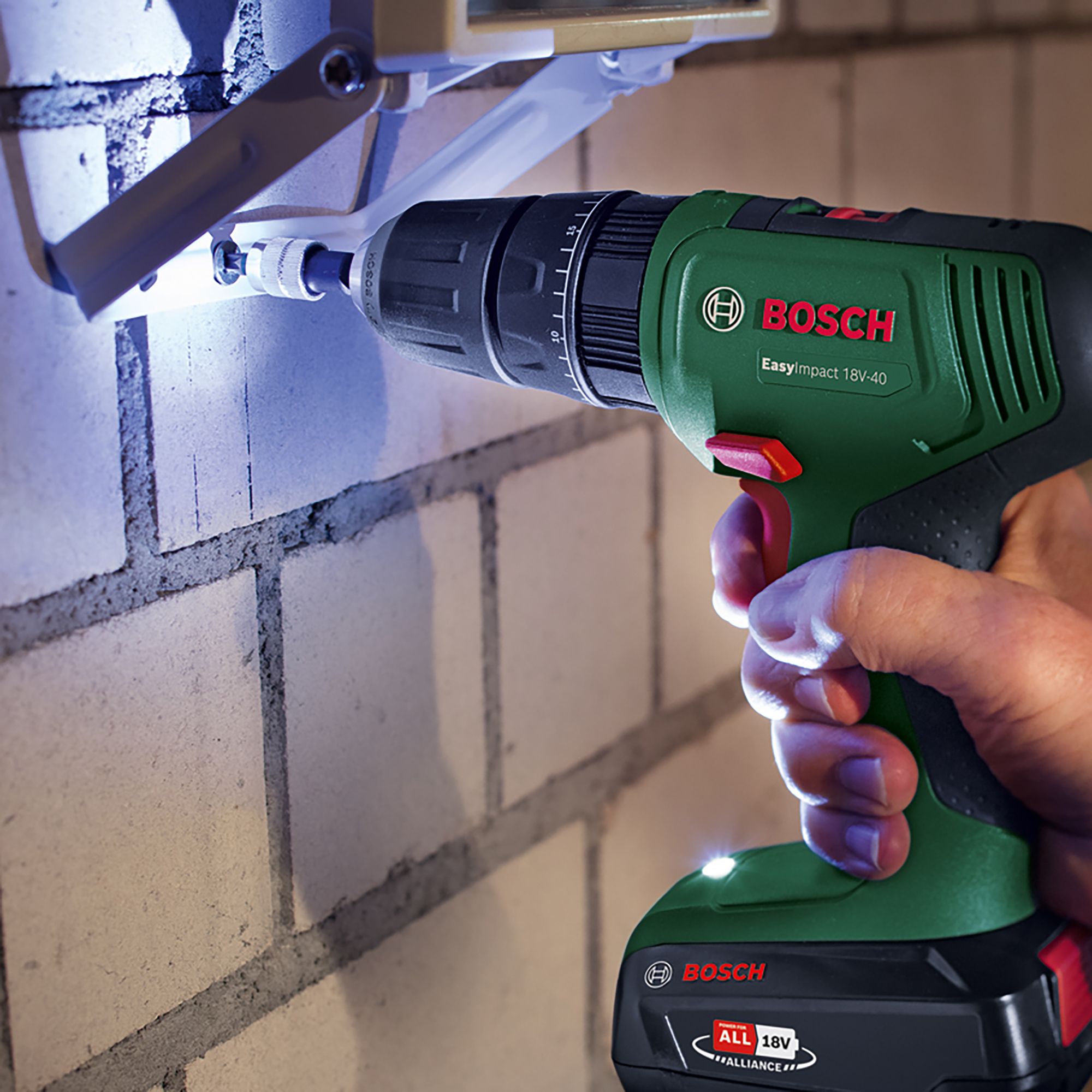 Cordless Drills Bosch 06039a3371 Review Bosch 18V Li-ion Cordless Combi  Drill (2 X 2Ah) EasyImpact 18V-40