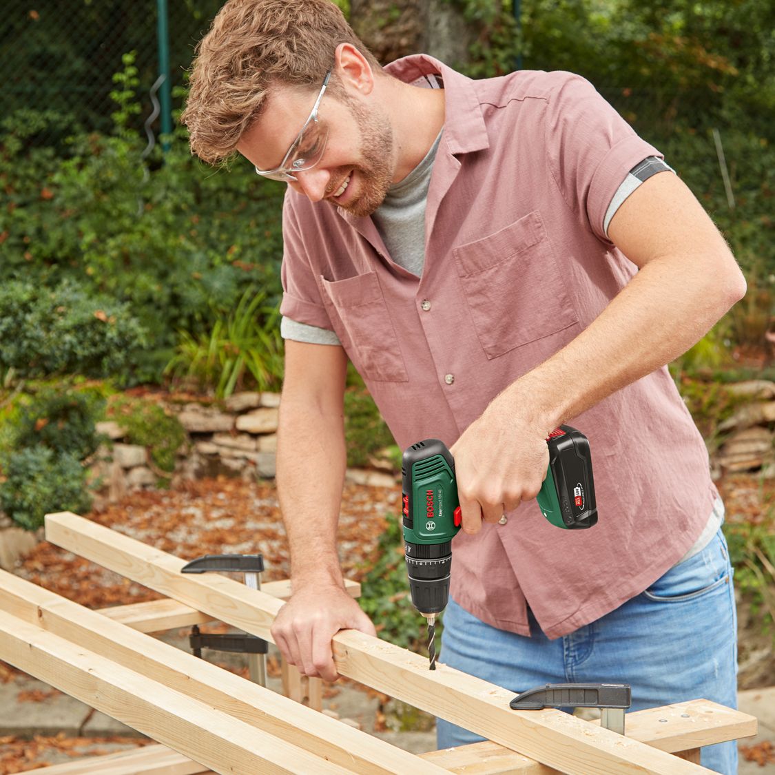 Bosch 18V Li ion Cordless Combi drill 2 x 2Ah EasyImpact 18V 40