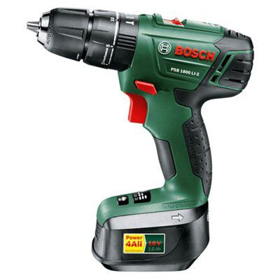 Bosch 18V Li-ion Cordless Combi drill (2 x 2Ah) - PSB1800LI-2