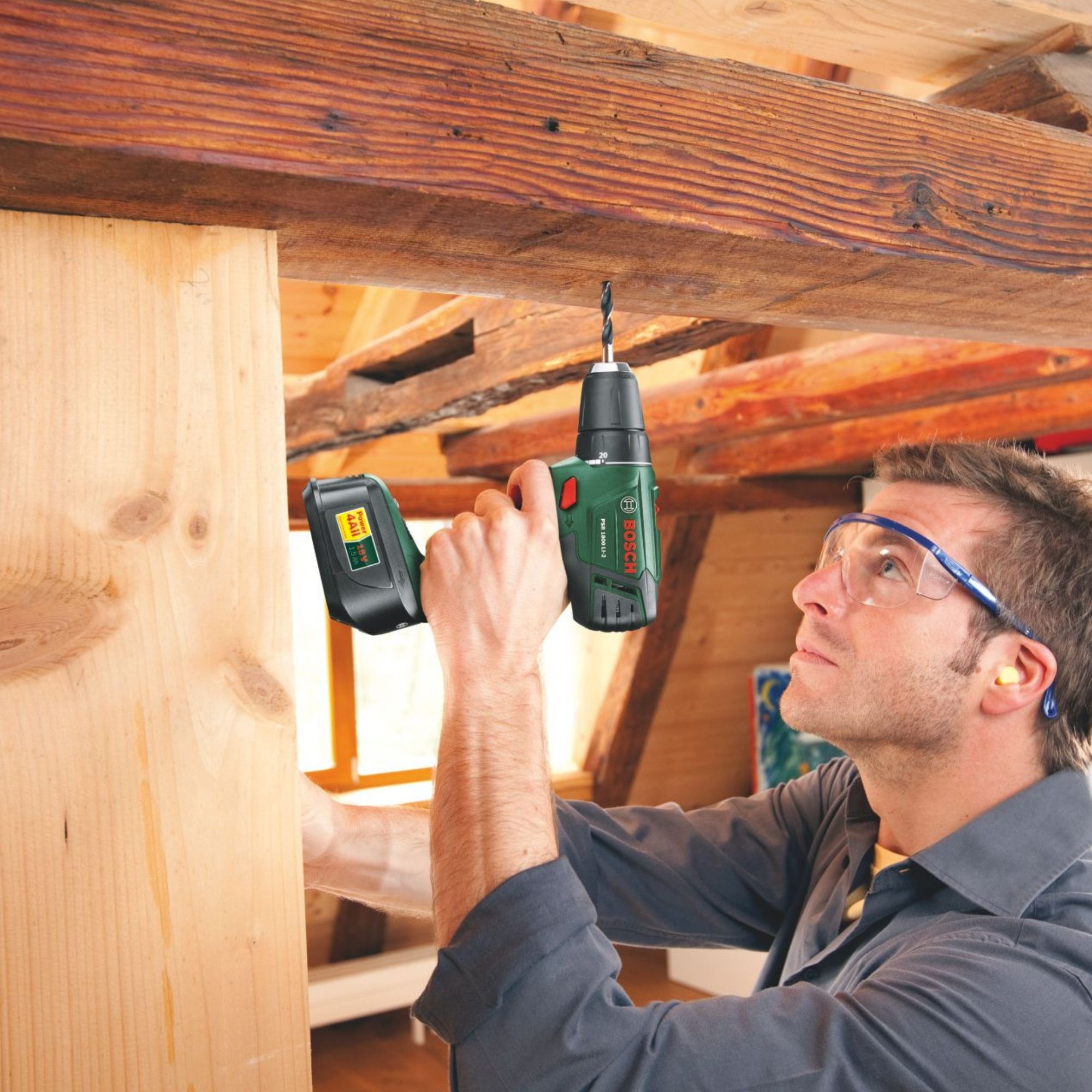 Bosch 18V Li-ion Cordless Drill driver (1 x 1.5Ah) - PSR 1800 LI-2