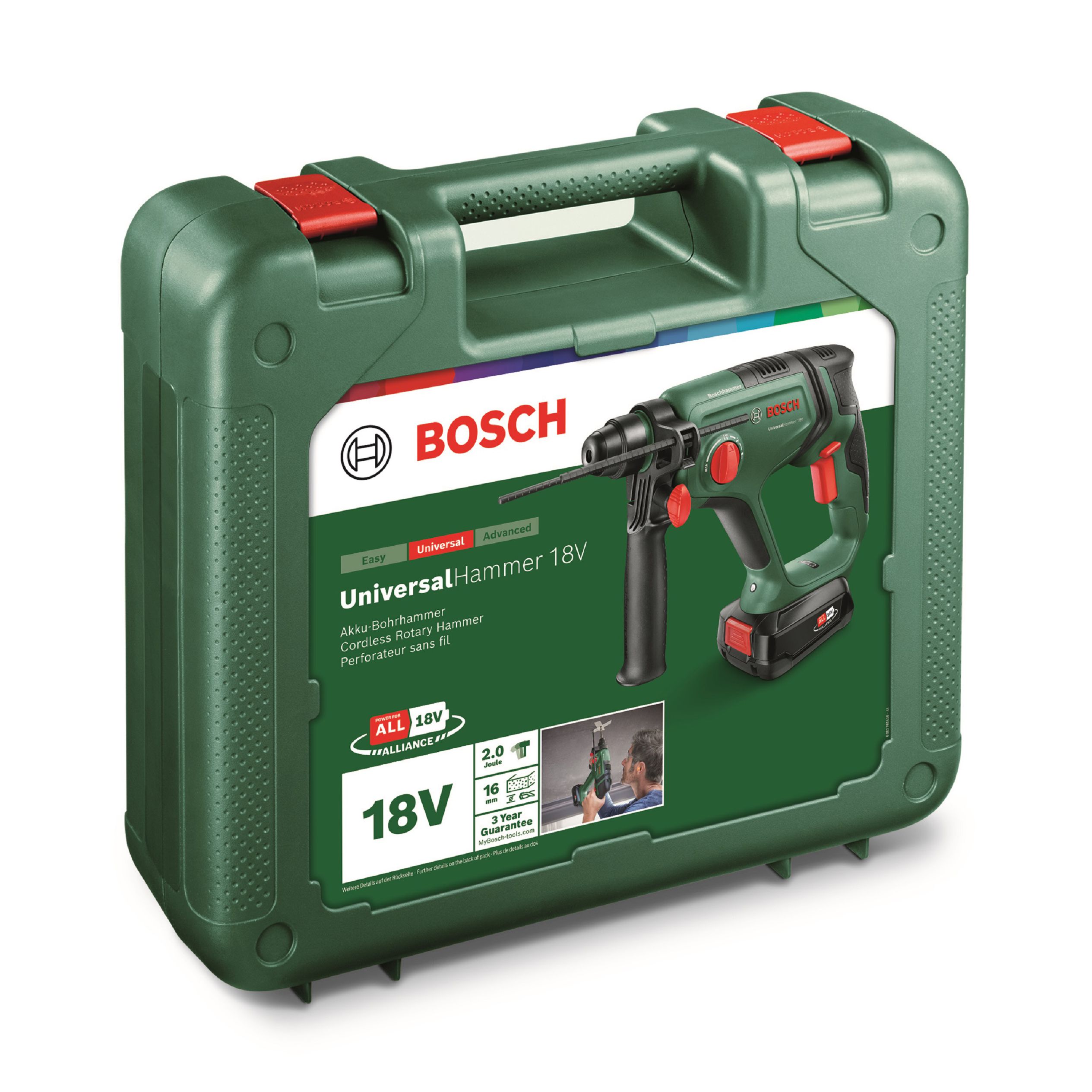 Bosch 18V Li-ion Cordless Hammer drill (1 x 2.5Ah)