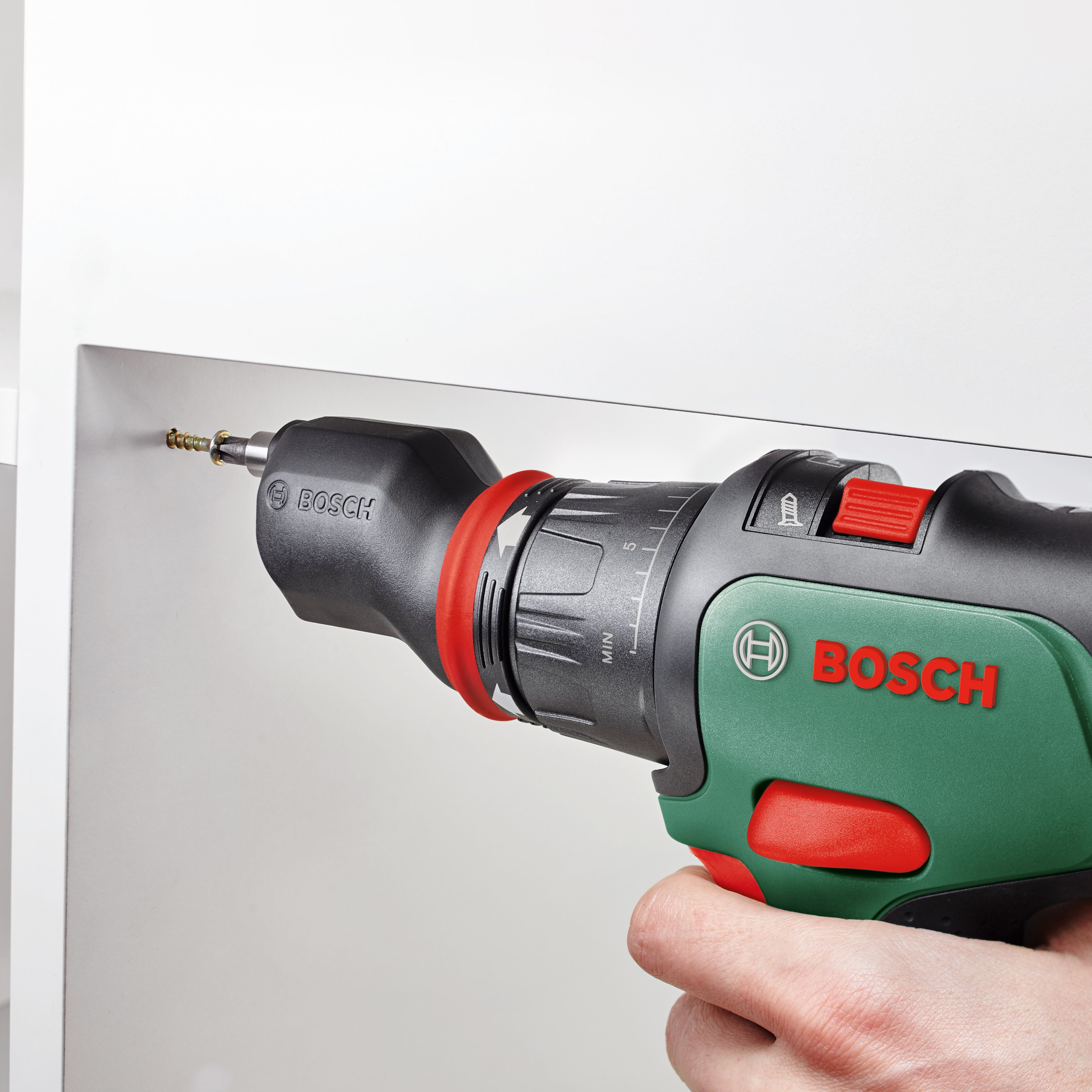 Bosch 3 attachment 18V Li ion Cordless Combi drill 1 x 2.5Ah Advanced Impact 18 DIY at B Q