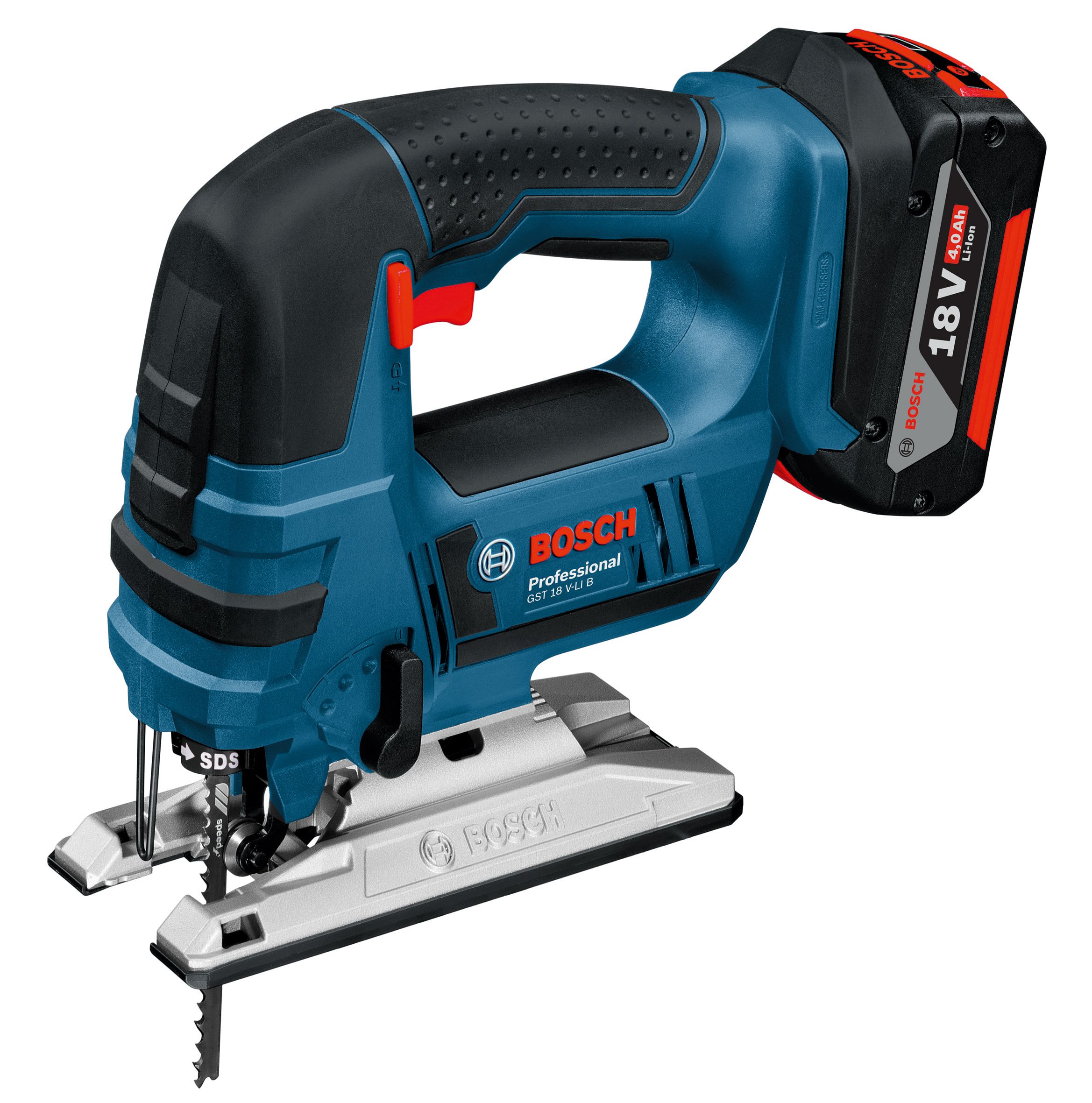 Bosch 4 Li-ion 18V Cordless Jigsaw 2 batteries GST18V-LI