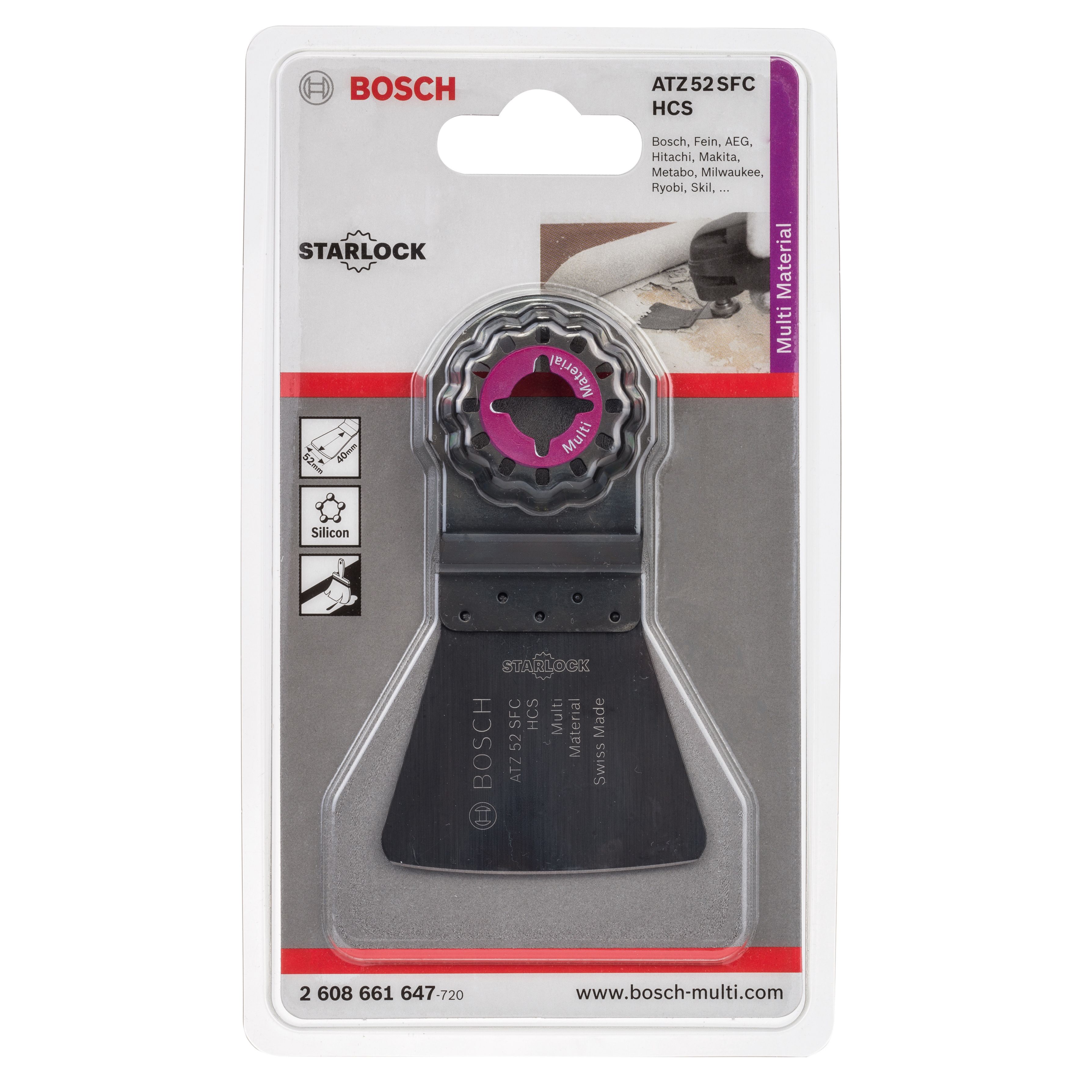 Bosch 52mm HCS Flexible scraper blade - ATZ 52 SFC Multi-tool blade