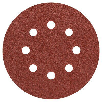 Bosch 80 grit Sanding sheet (Dia)125mm, Pack of 5