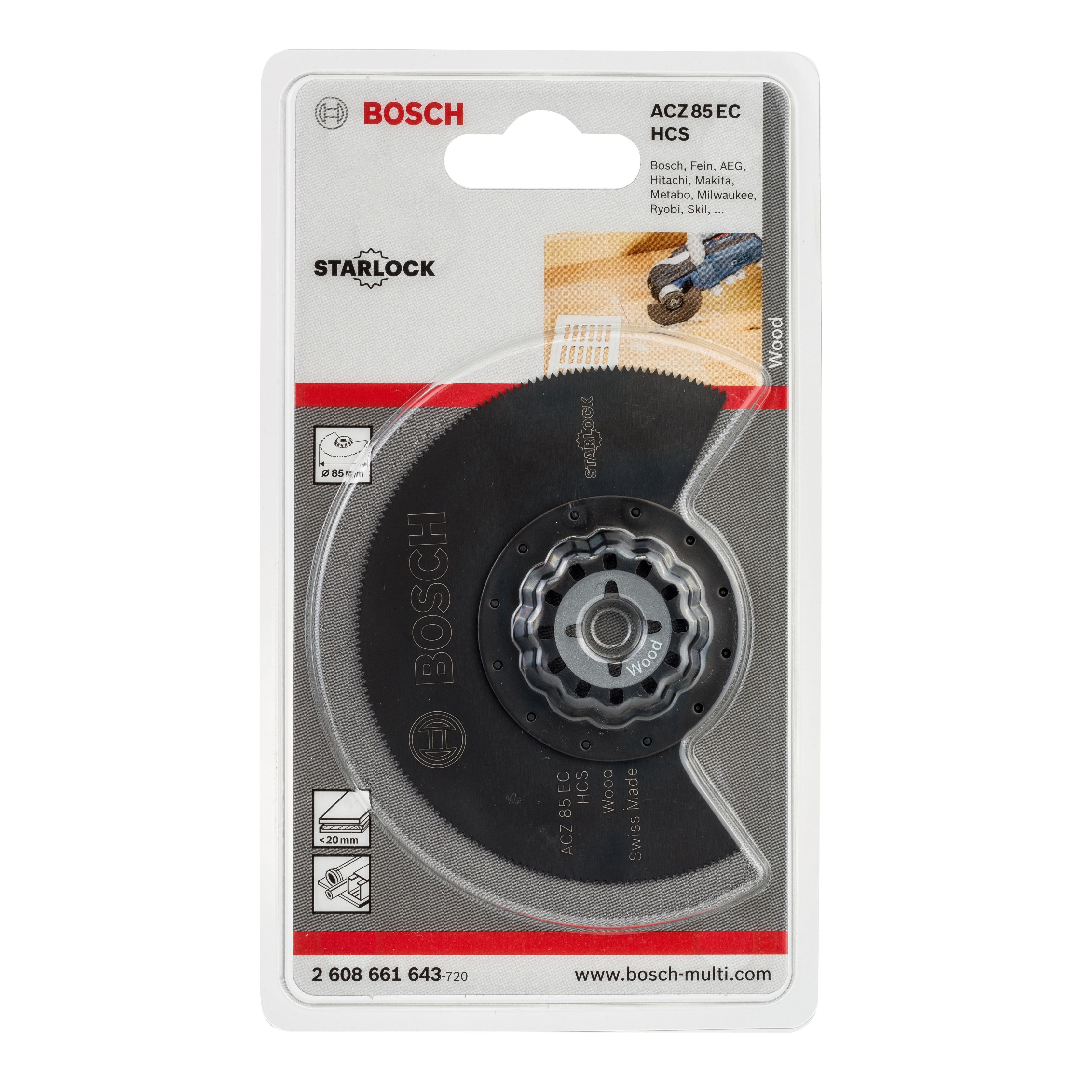 Bosch 85mm HCS Segmented cutting blade - ACZ 85 EC Multi-tool blade