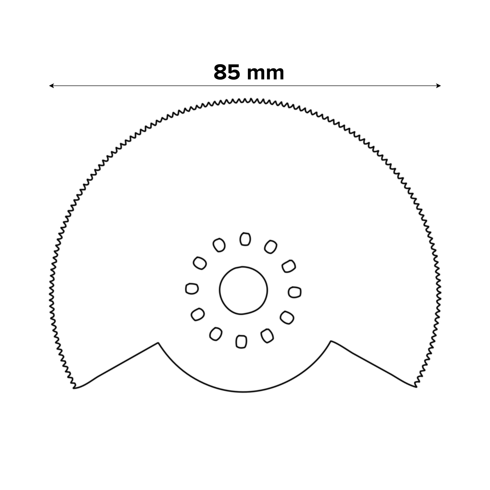 Bosch 85mm HCS Segmented cutting blade - ACZ 85 EC Multi-tool blade