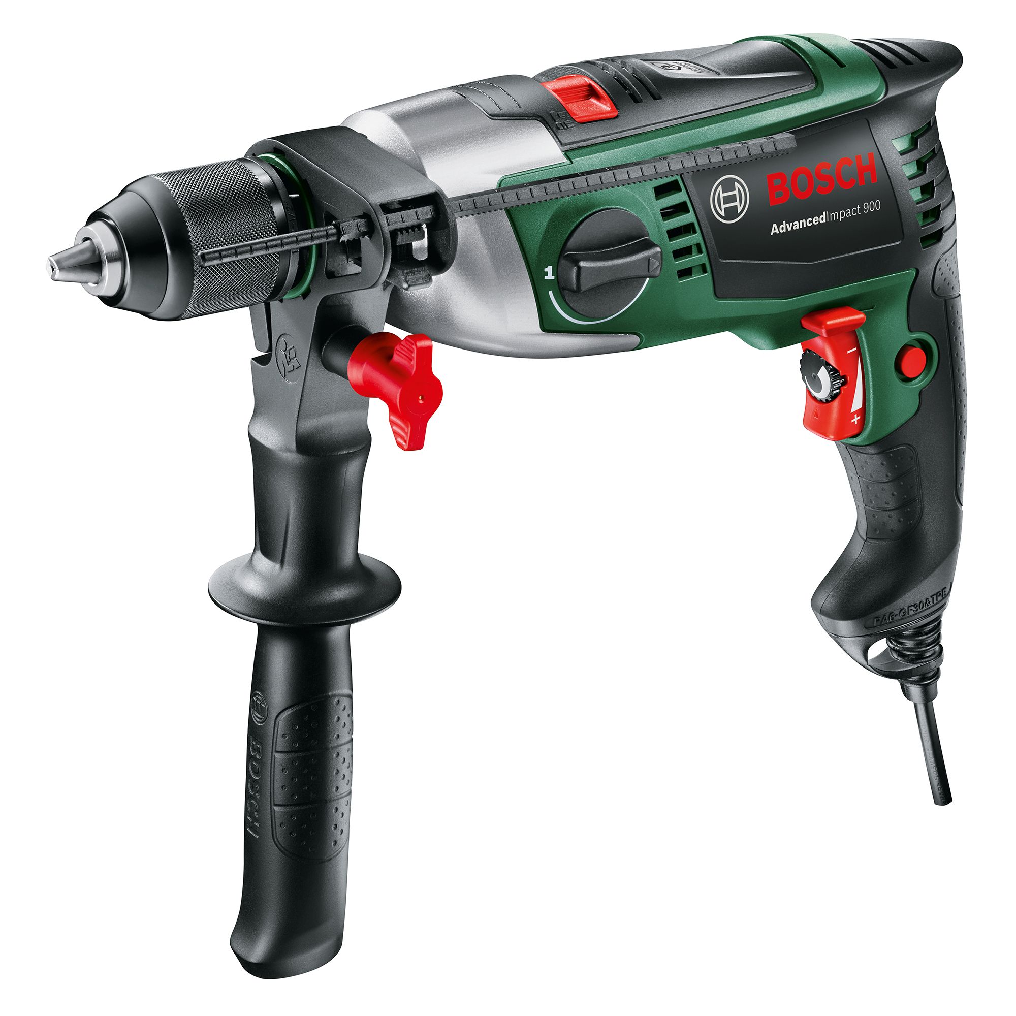 Bosch 900W Corded Hammer drill ADVANCEDIMPACT 900 DIY at B Q