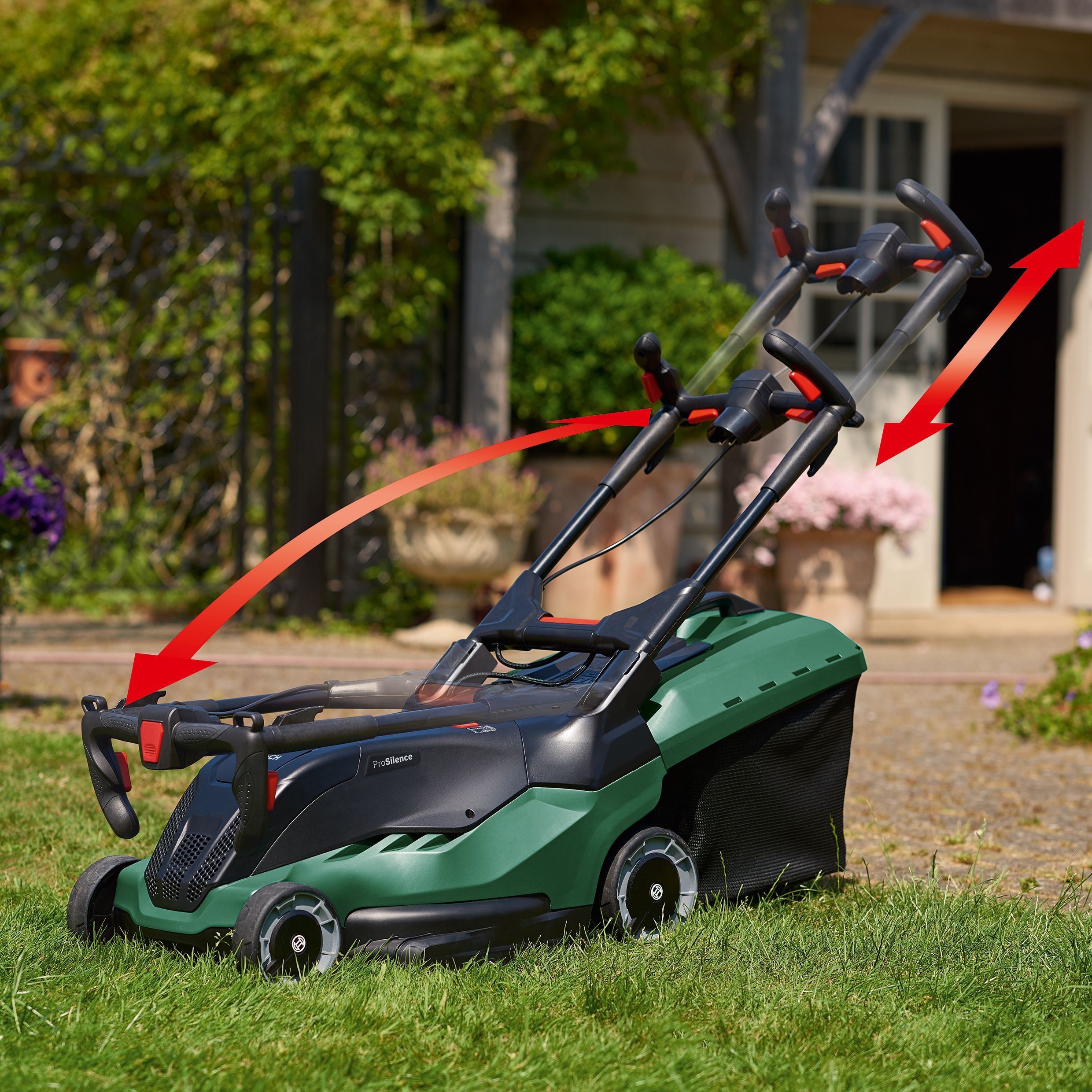 B&q bosch best sale electric lawn mowers