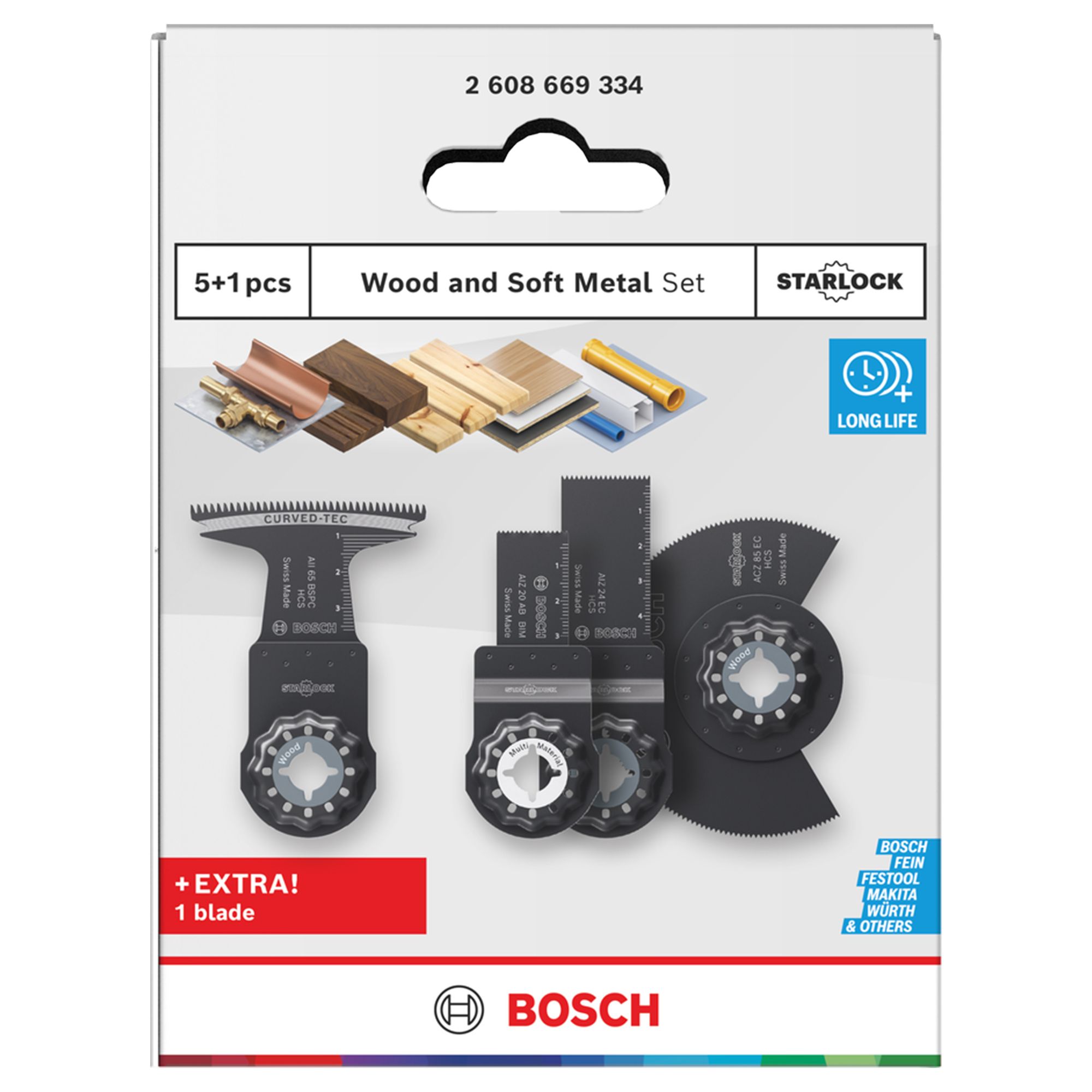 Bosch Bi-metal Multi-tool blade, Set of 6