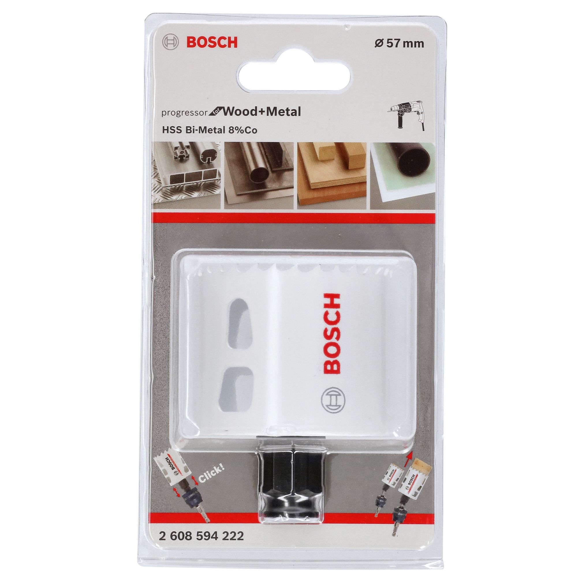 Bosch Cobalt alloy & high-speed steel Holesaw (Dia)57mm