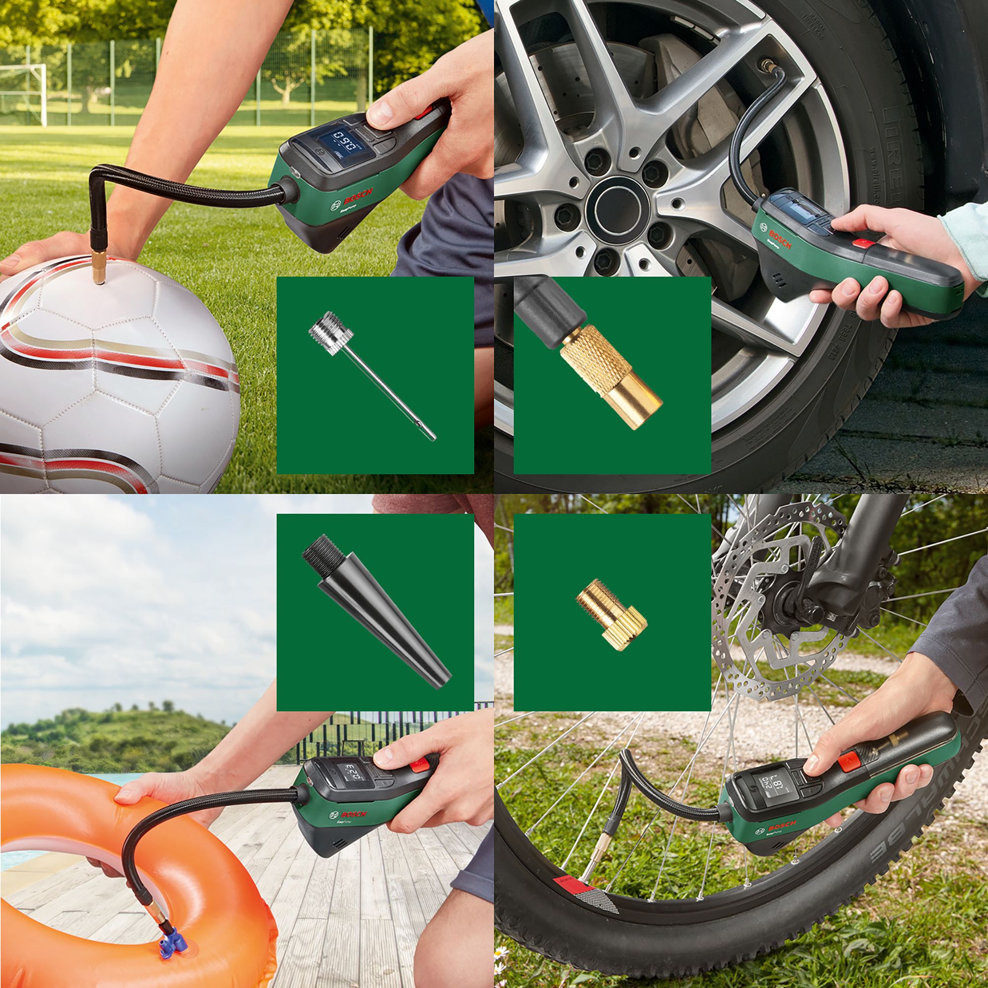 Bosch Cordless Backlit LED display Tyre inflator