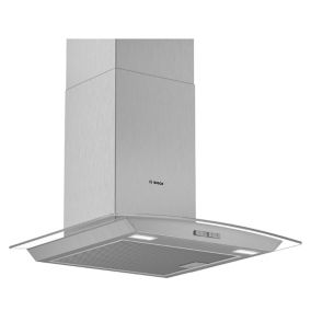 Bosch DWA64BC50B Stainless steel Curved Cooker hood, (W)60cm