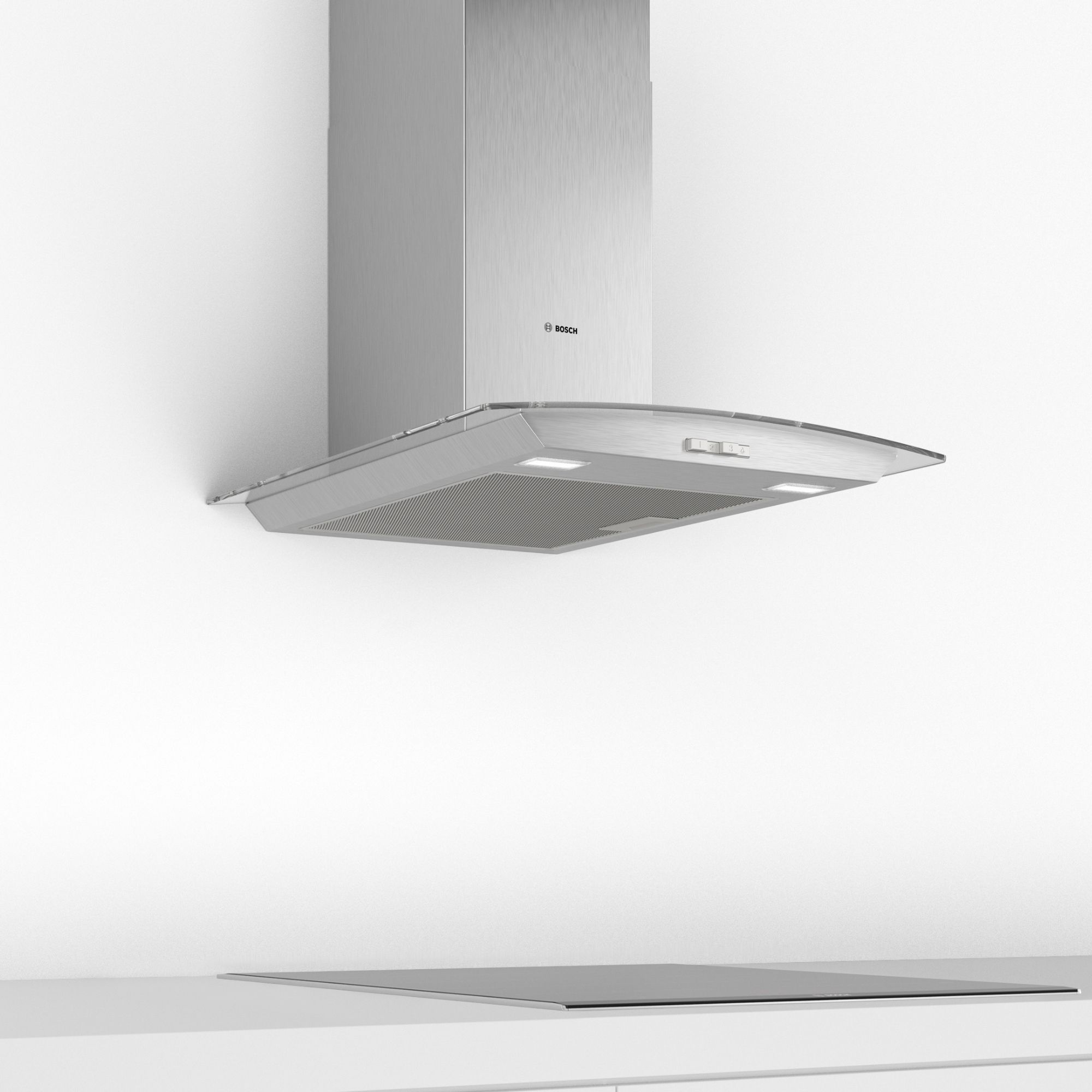 Bosch DWA64BC50B Stainless steel Curved Cooker hood, (W)60cm