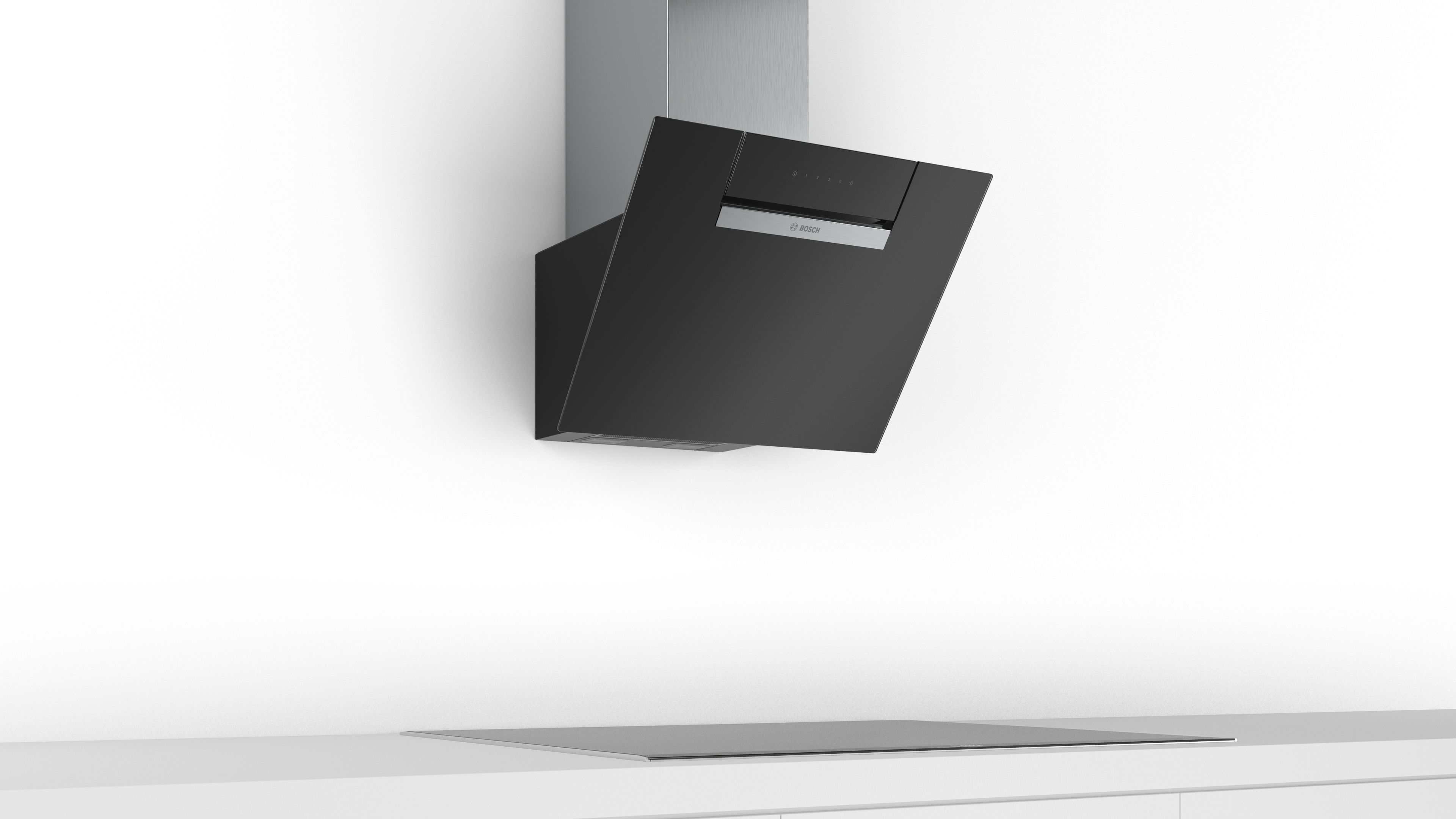Bosch DWK67EM60B Glass Angled Cooker hood (W)60cm - Black