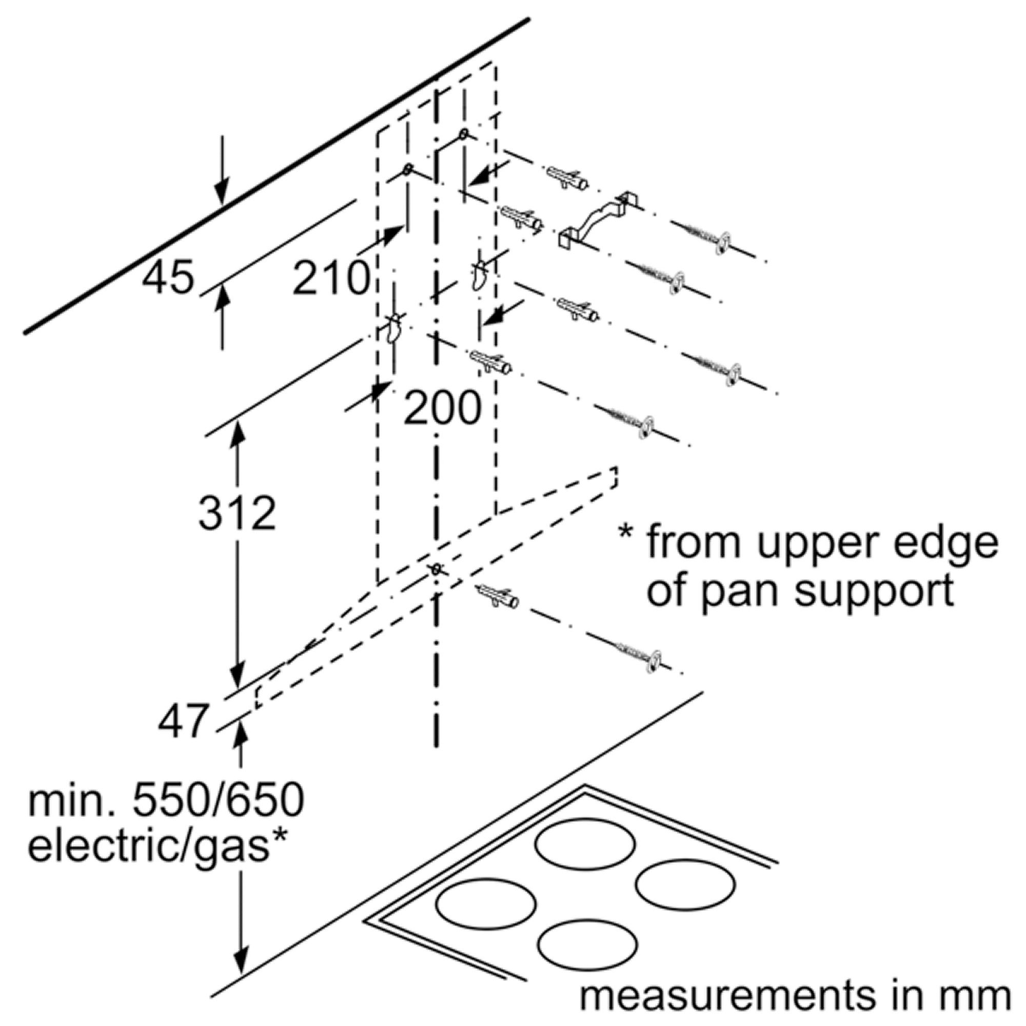 Bosch DWQ64BC50B Stainless steel Slim pyramid Cooker hood, (W)60cm