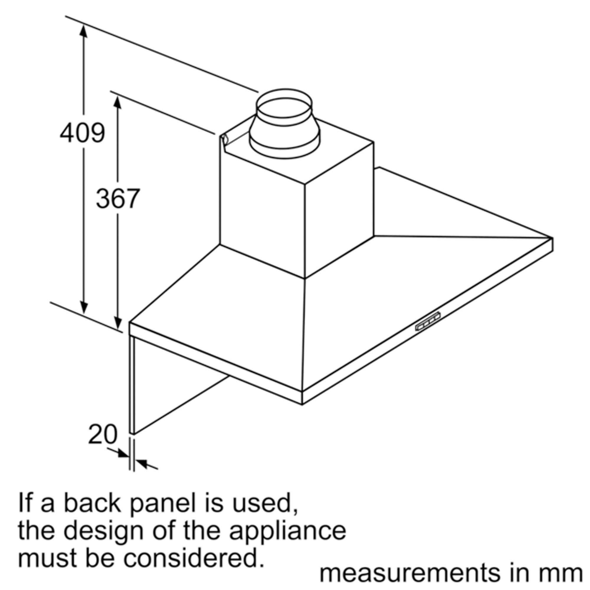 Bosch DWQ94BC50B Stainless steel Slim pyramid Cooker hood, (W)90cm